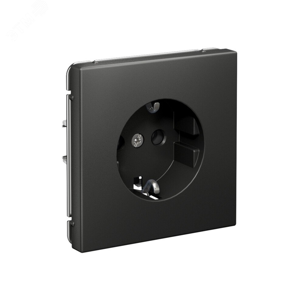 Фото товара ARTGALLERY РОЗЕТКА с заземлением, 16А, механизм, быстрозажимные клеммы, базальт GAL001443S