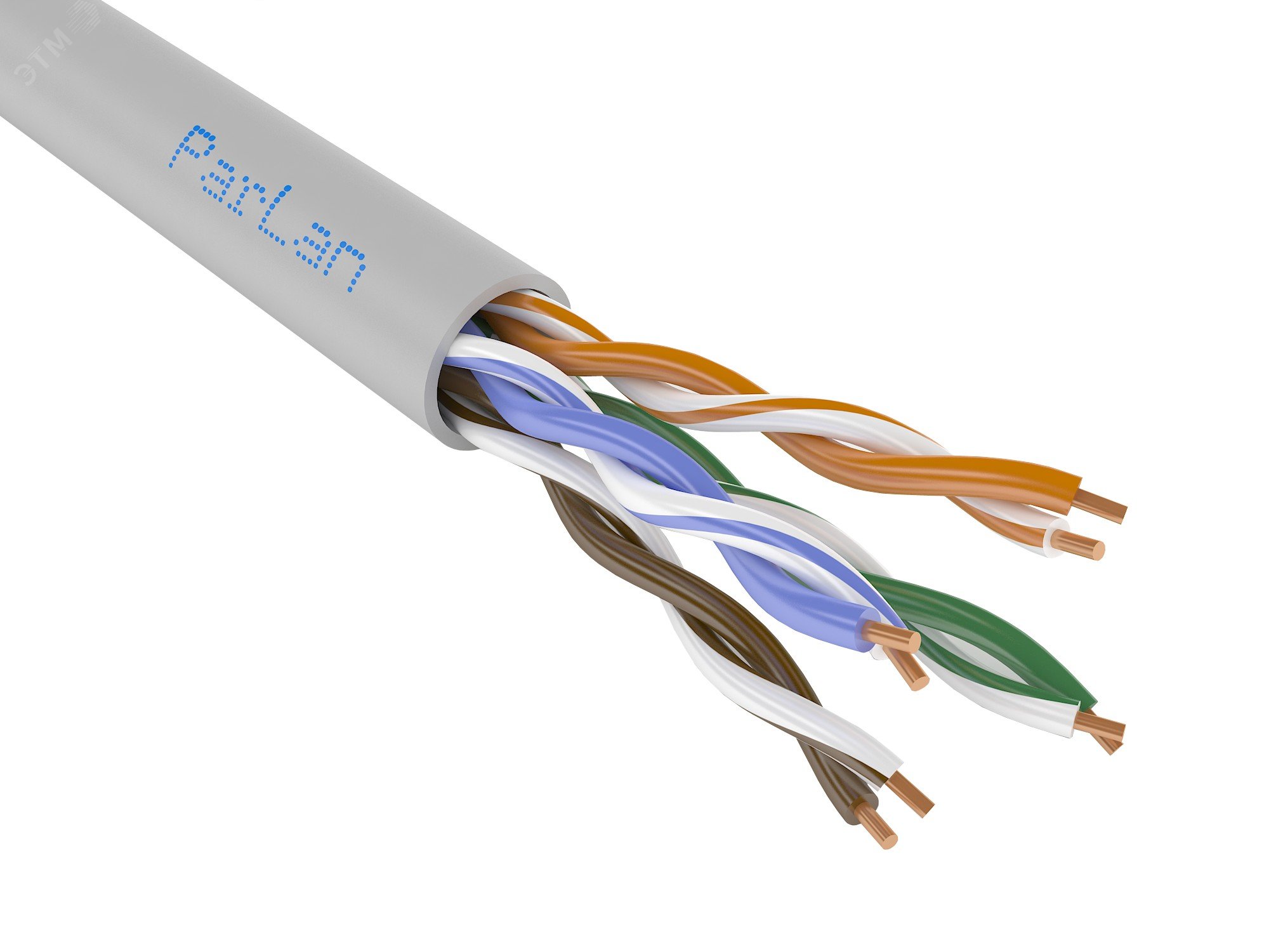 Фото товара Витая пара ParLan U/UTP Cat 5e 4х2х0.52 PVC 100005
