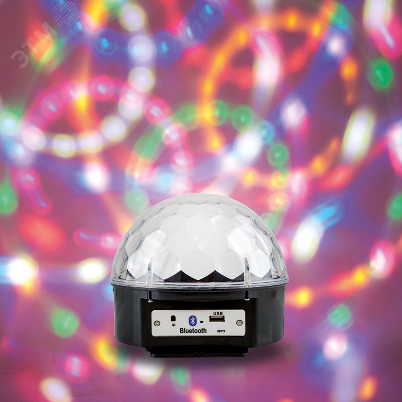 Светодиодная система Диско-шар с пультом ДУ и Bluetooth, 230 В 601-257