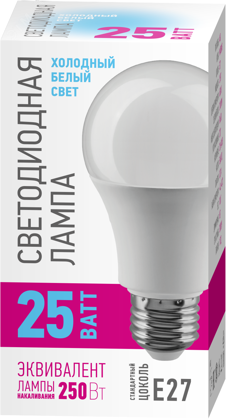 Лампа светодиодная 25вт OLL-A60-25-230-6.5K-E27-PROMO ОНЛАЙТ 32031