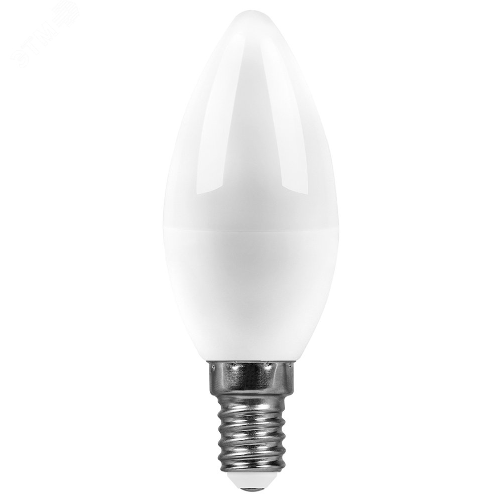 Лампа светодиодная LED 15вт Е14 дневной матовая свеча 55207