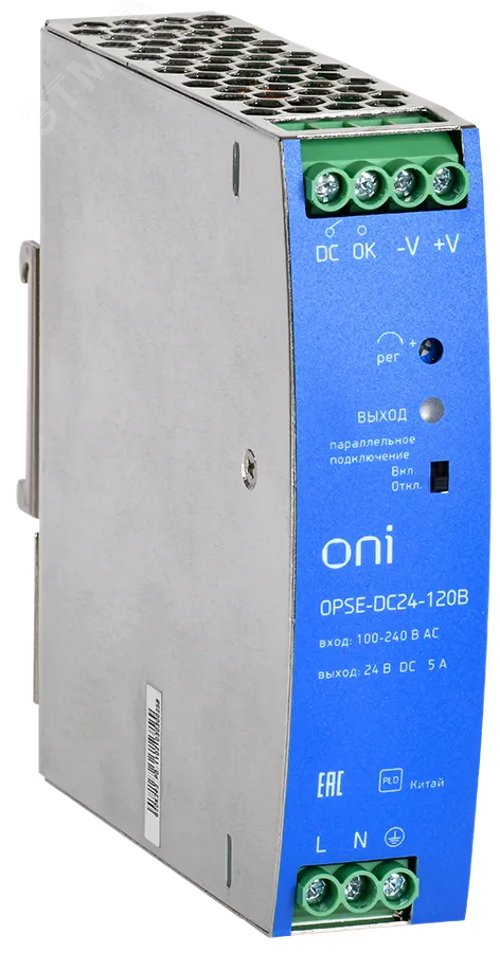 Фото товара Блок питания OPSE 220В AC/24В DC 120Вт OPSE-DC24-120B