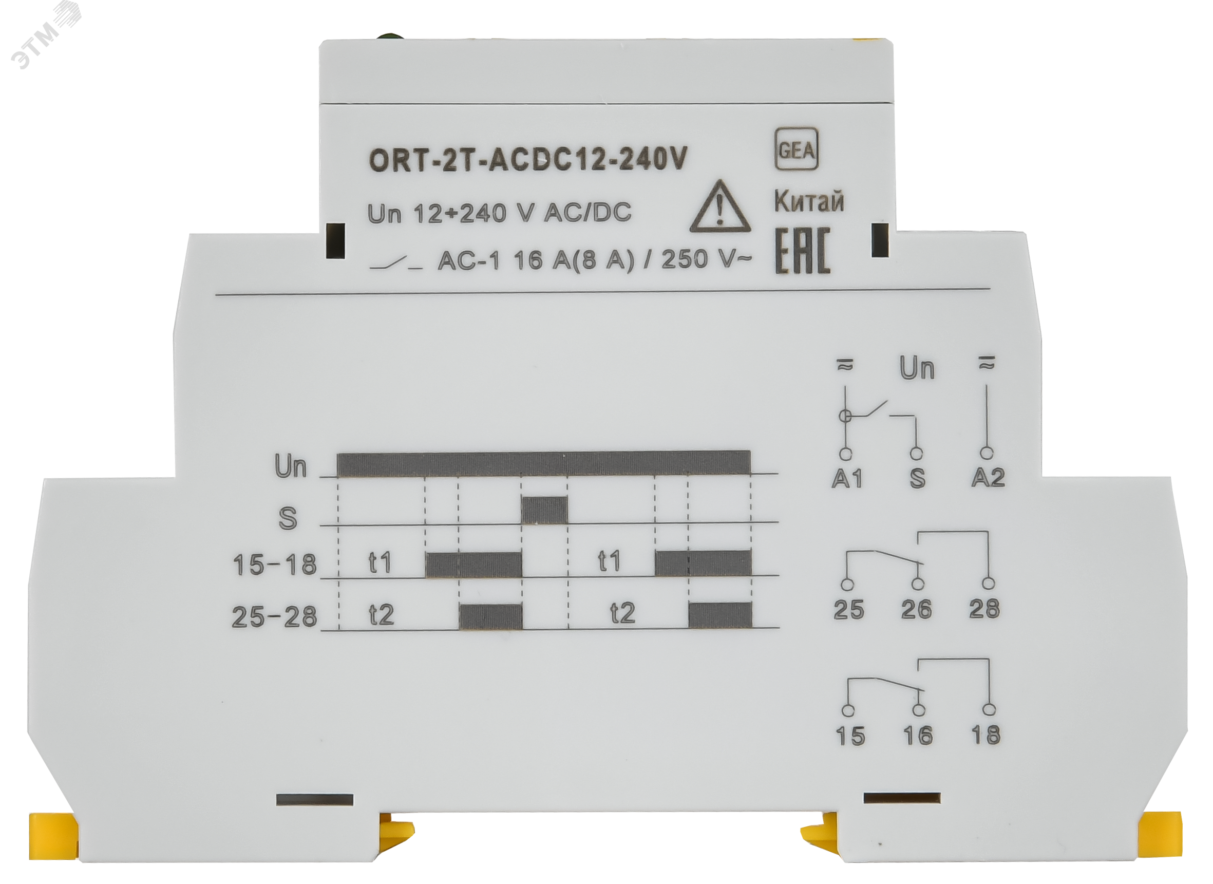 Реле времени ORT 2 конт. 2 уст. 12-240 В AC/DC ORT-2T-ACDC12-240V