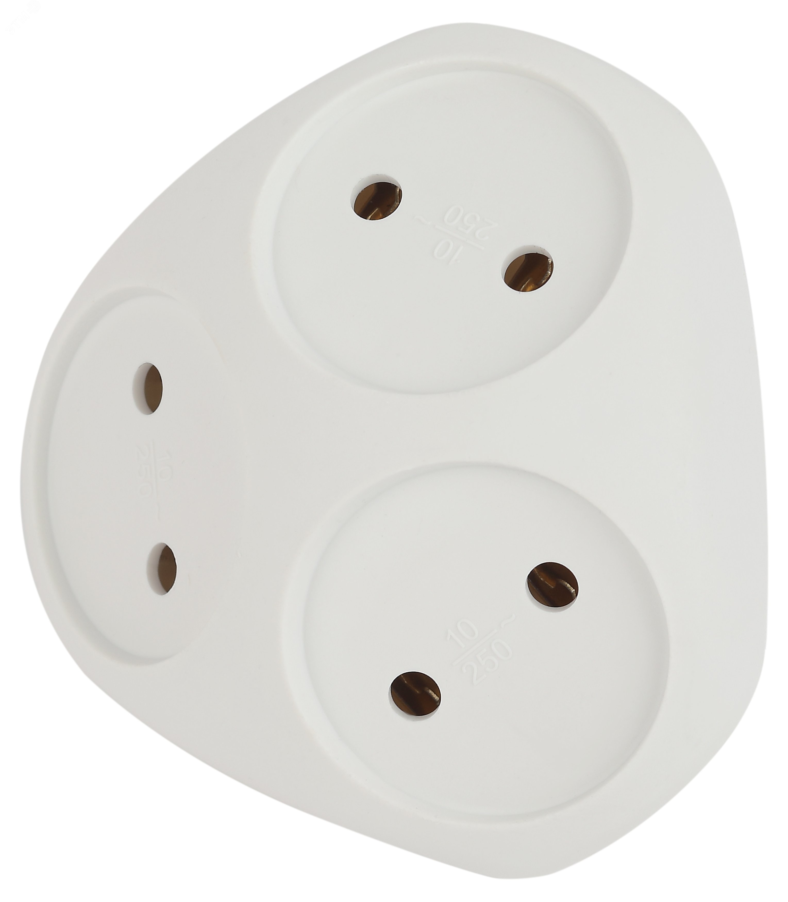 Разветвитель 3-м без заземл. 10А IP20 SPx-3-W бел. Б0053481