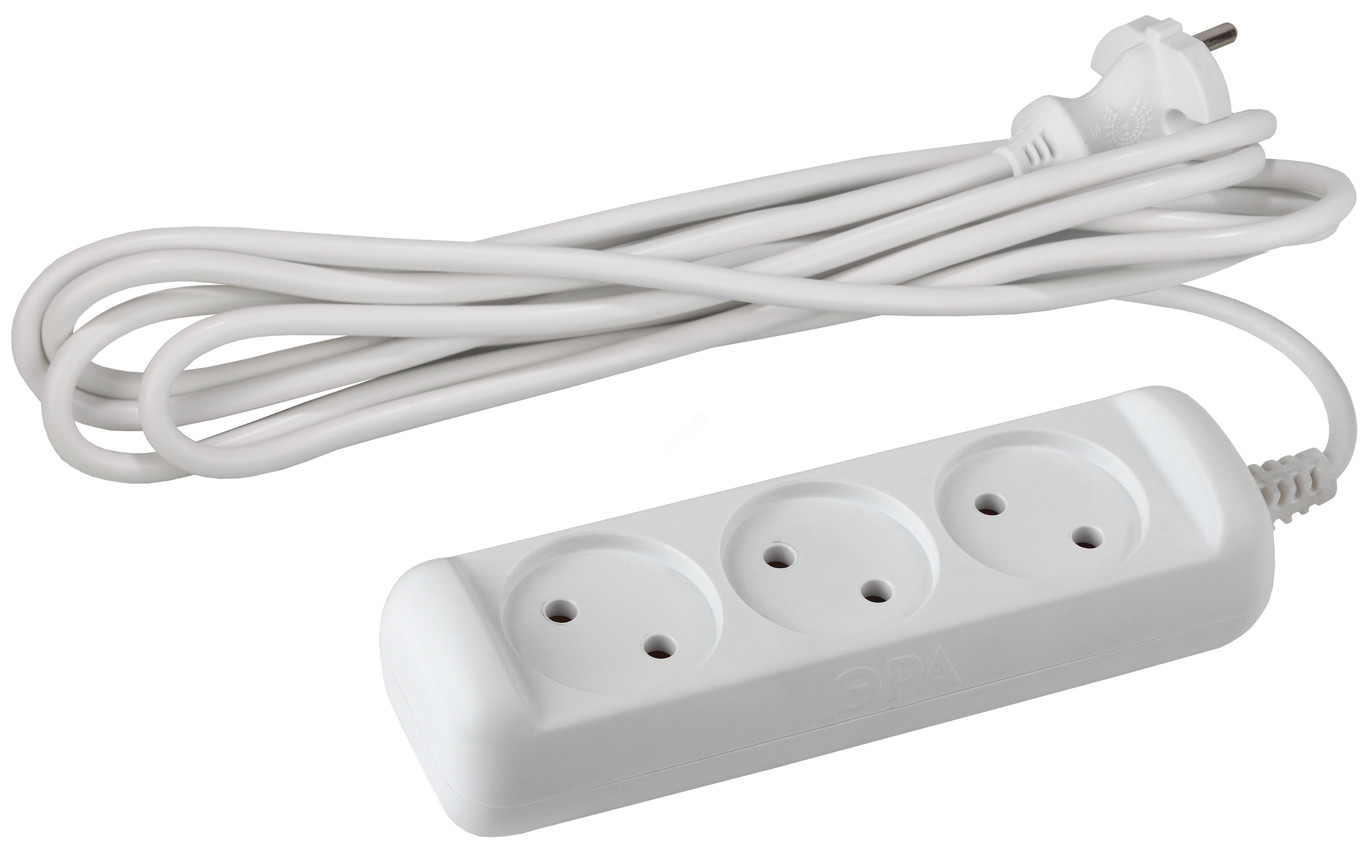 Удлинитель 3х3м без заземл. 10А IP20 U-3-3m-2х1 ПВС 2х1 Б0028355