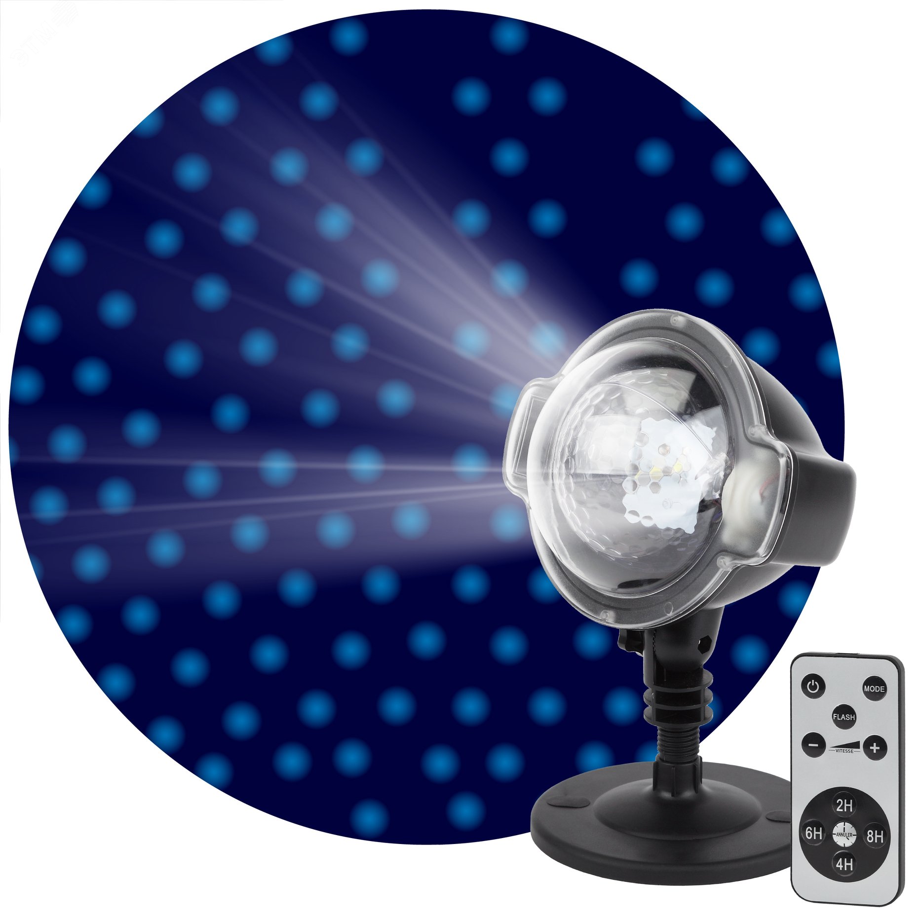 Фото товара ENIOP-03 Проектор LED Падающий снег мультирежим холодный свет, 220V, IP44 (12/72) Б0041644