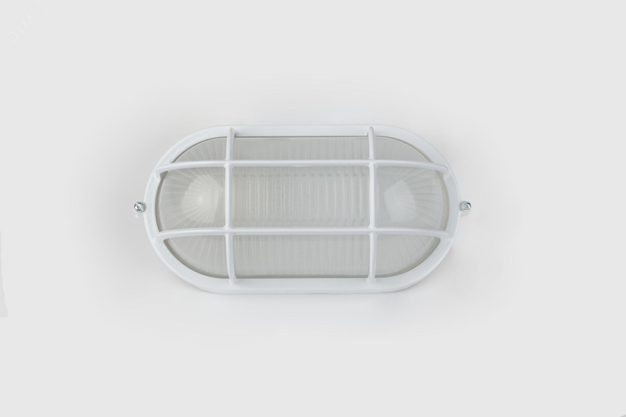 Светильник НБП 04-60-002 Акватермо алюминий/стекло решетка IP54 E27 max 60Вт 212х105 овал белый Б0048425