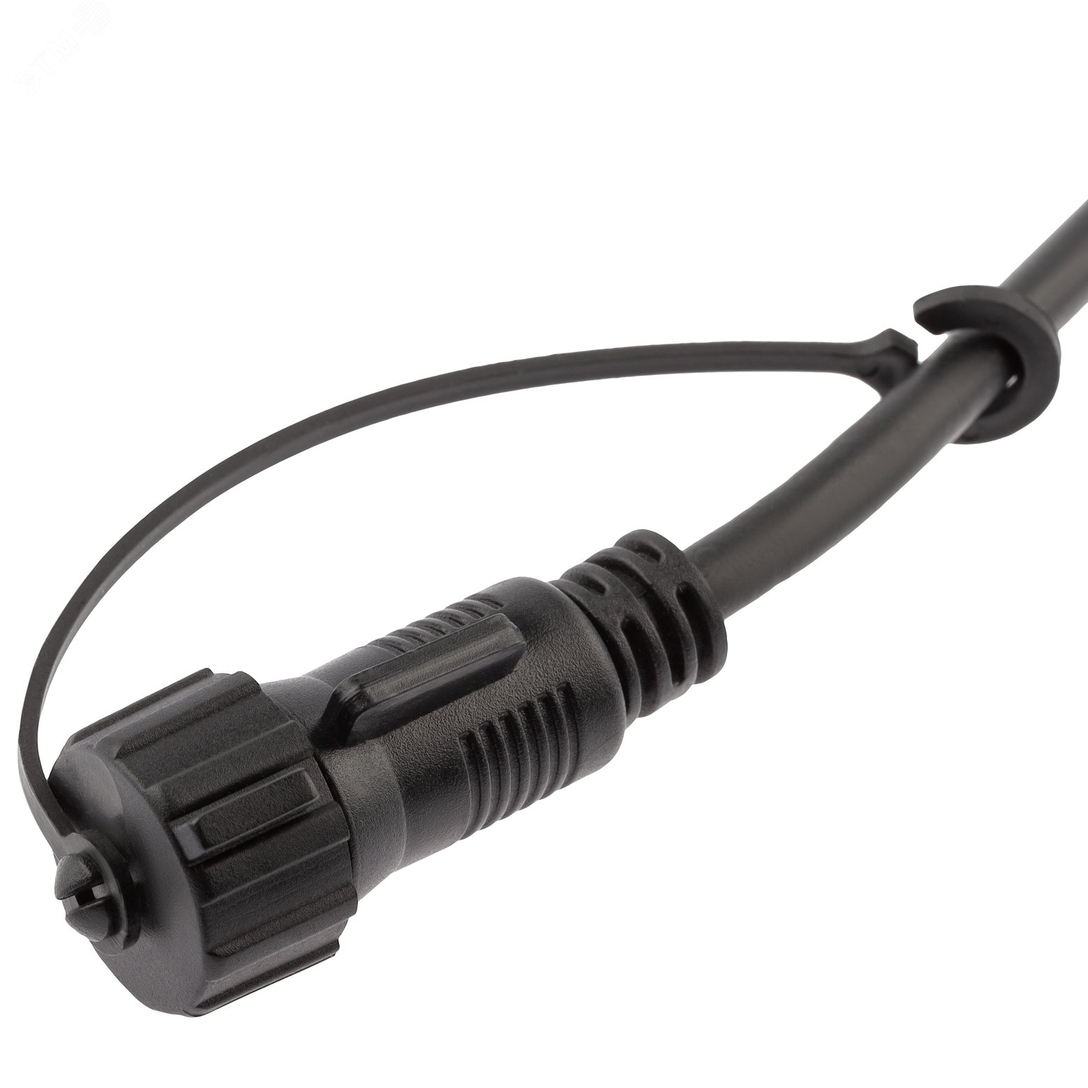 Фото товара ERAPS-K450 Шнур питания для подключения гирлянд, IP65, 1,5 м, черный, каучук, 2А, 450Вт, 220В Б0051880
