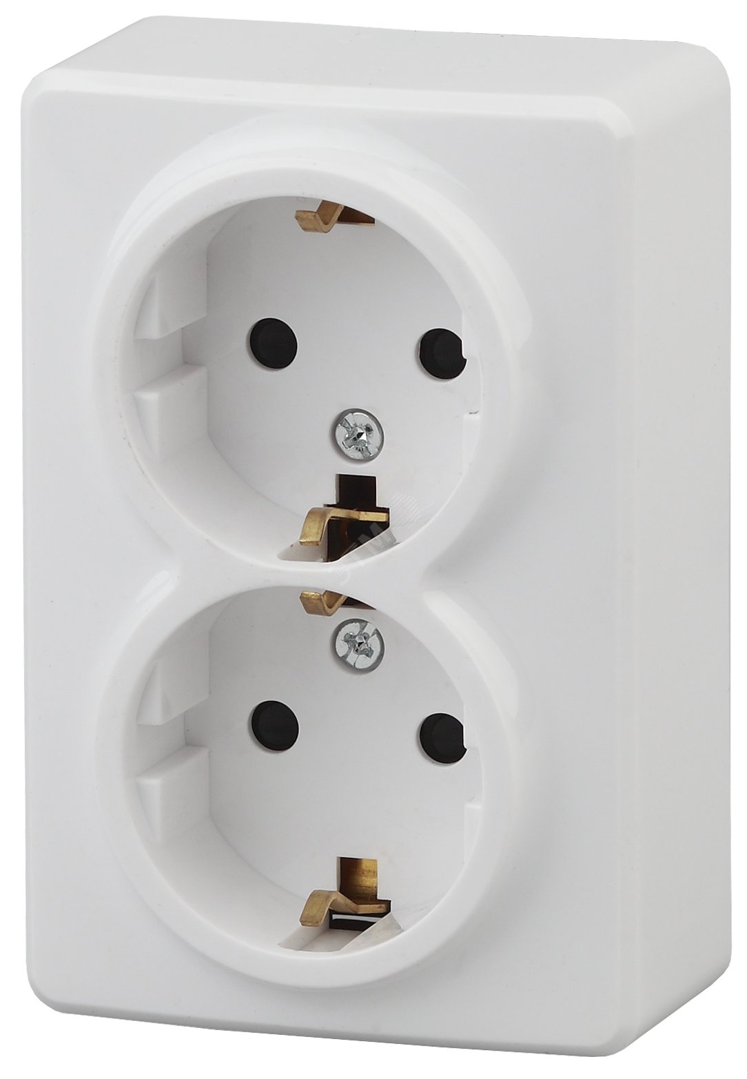 Розетка 2-м ОП Эксперт 11-2205-01 16А IP20 16AX 250В 2х2P+E Schuko бел. Б0020691