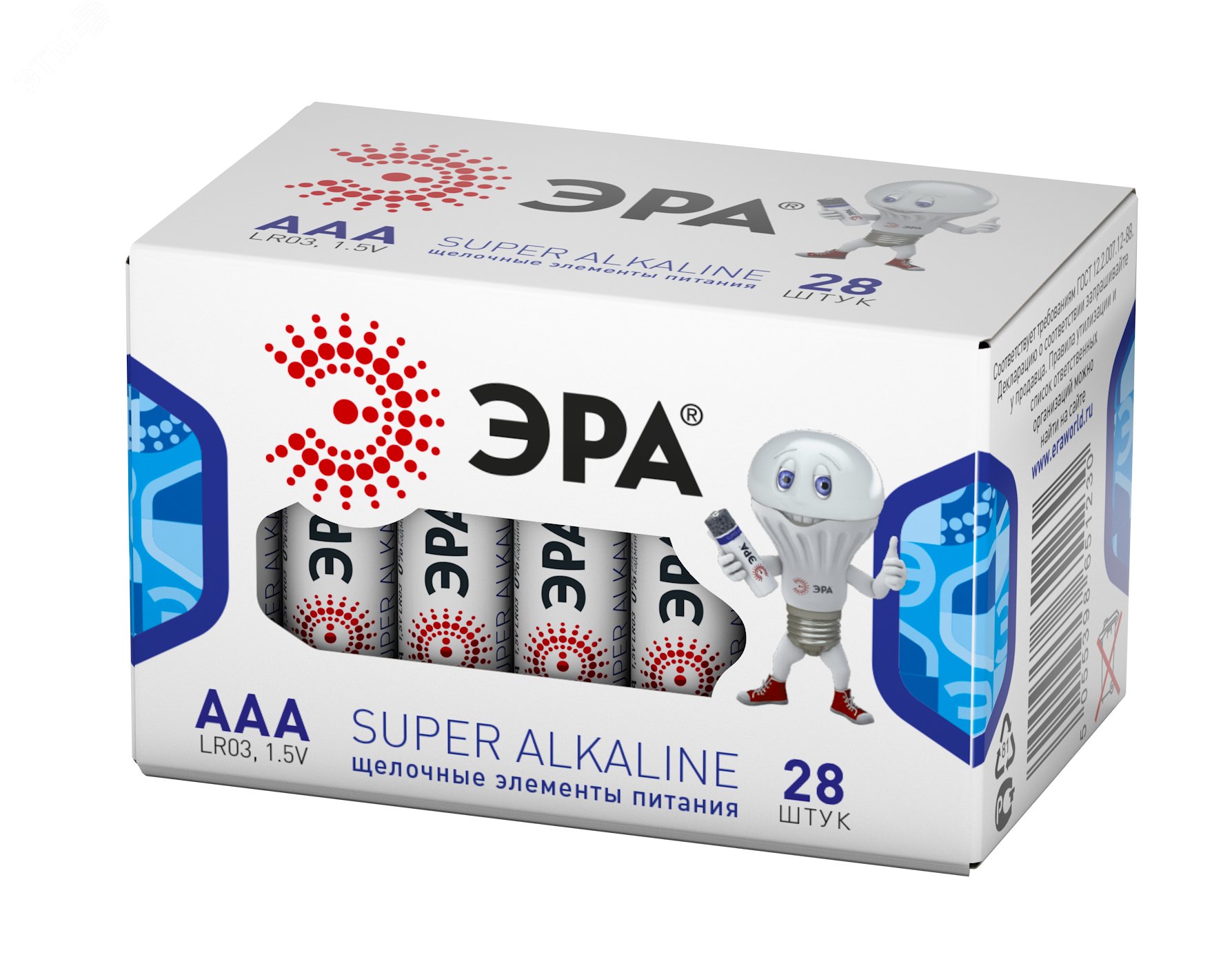 Батарейки LR03-28 box SUPER Alkaline (28/1120/44800) Б0002909
