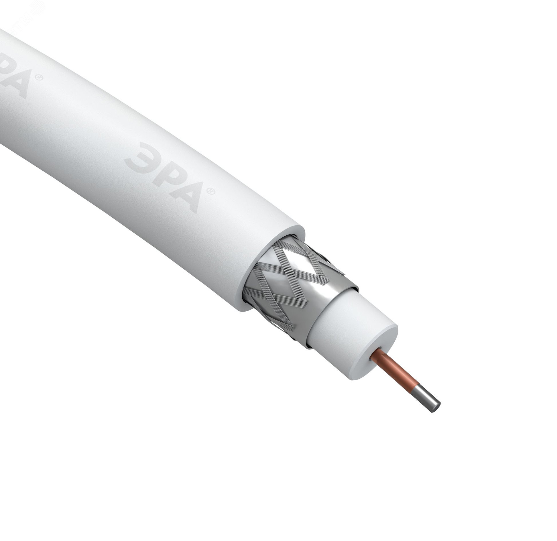 Фото товара Кабель коаксиальный RG-6U CCS/оплетка Al 48проц. PVC Simple 75Ом бел. (м) Б0044596