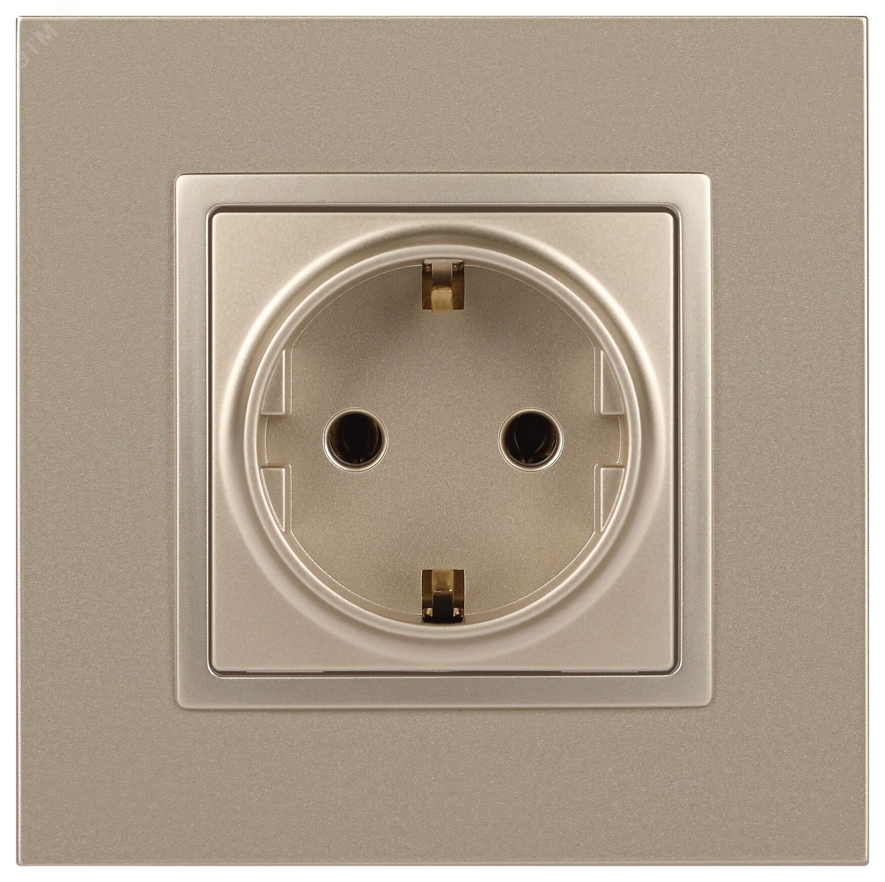 Фото товара 14-2101-04 Розетка 2P+E Schuko, 16A-250В, IP20, Elegance, шампань (10/100/2800) Б0034268