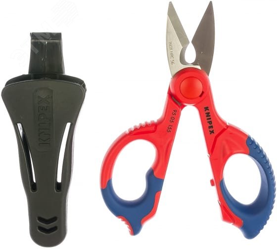 Ножницы электрика, микронасечки, 155 мм, нерж, 2-комп ручки, SB KN-9505155SB