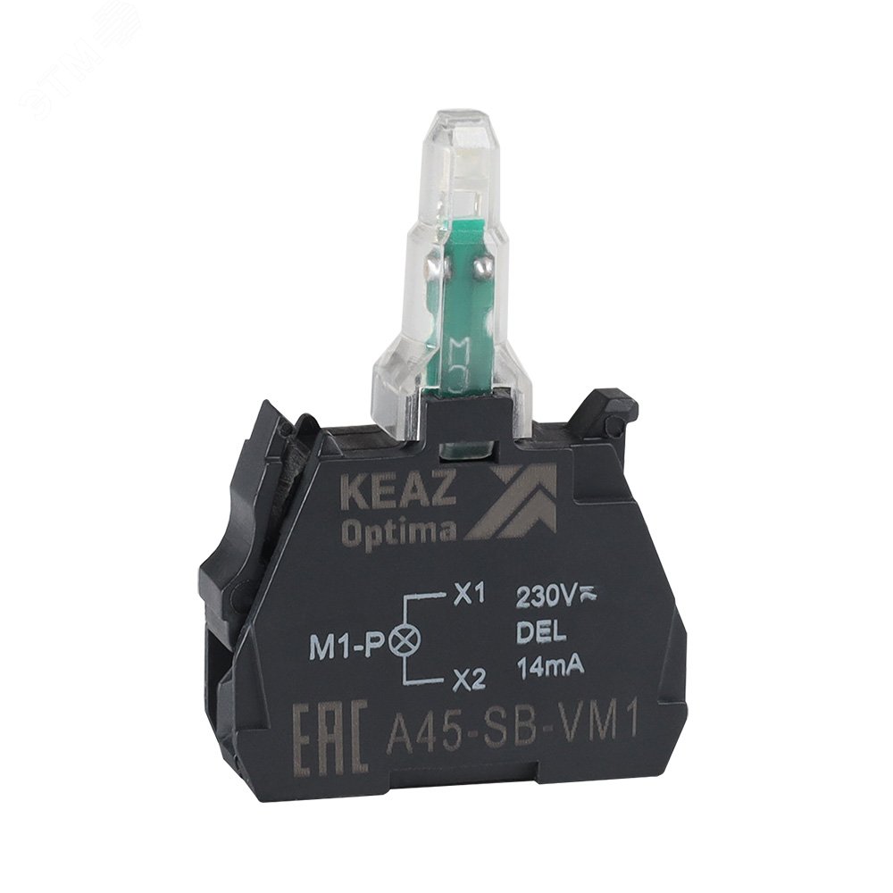 Световой-блок-OptiSignal-D22-A45-SB-VM3-зеленый-110-230 В AC/DC-с защитой от наводок ZBVM3 362250