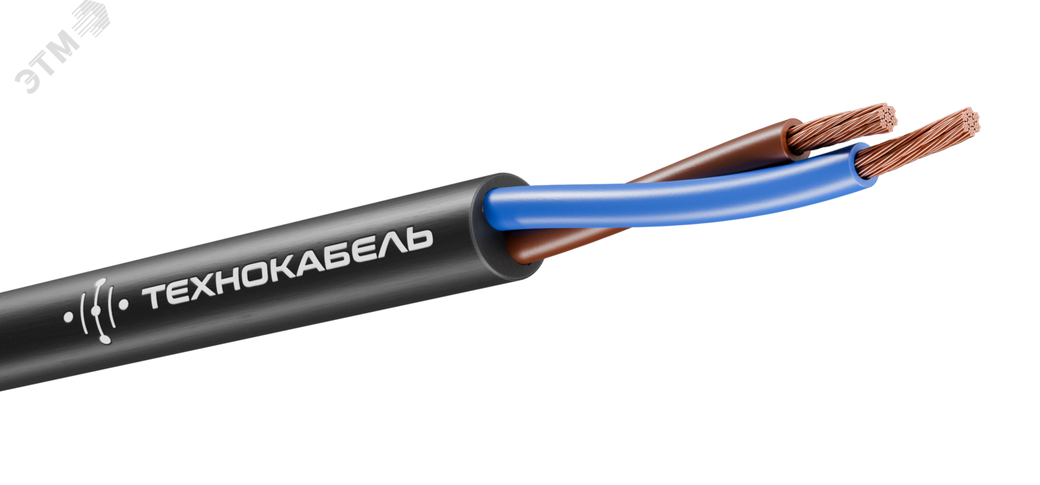 Провод ПВС 2х1.5 380В Ч (бухта) (м) 00-00149100