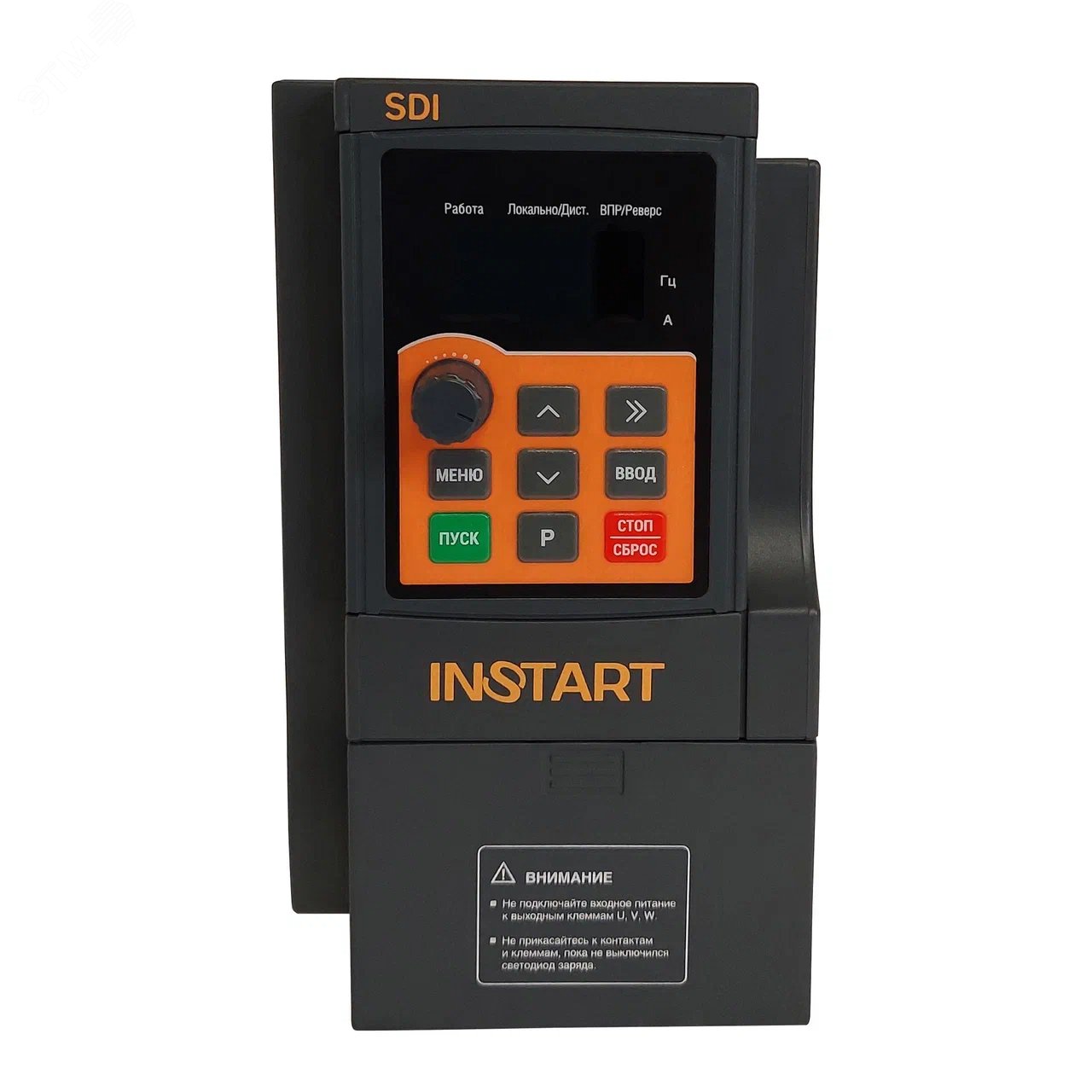 Фото товара Преобразователь частоты SDI-G0.75-2B 0.75кВт, 4.7А, 1Ф, 220В-15%, 50Гц/60Гц, IP20, с панелью управления 00030200