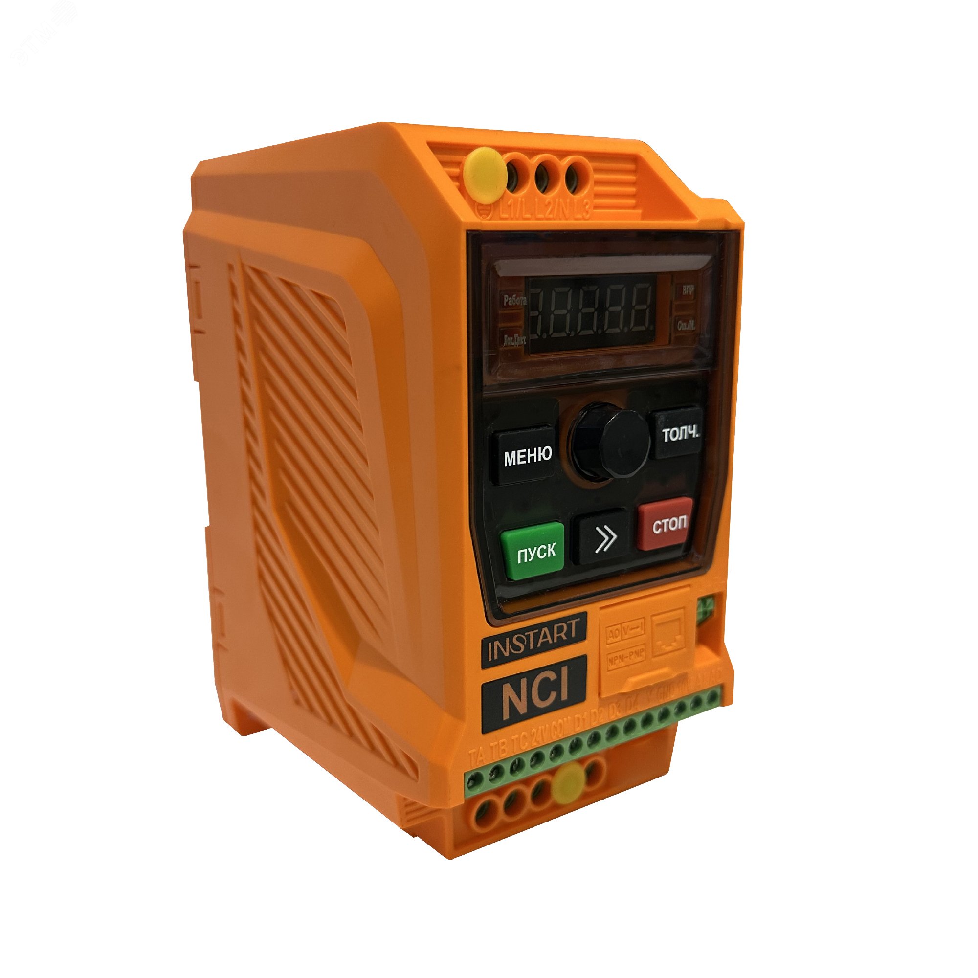 Преобразователь частоты NCI-G1.5/P2.2-4B 1.5 2.2кВтG/P режим, 3.8 5.1АG/P режим, асинхронный/синхронный электродвигатель, встроенная панель сьемная-опция, встроенный тормозной модуль, Modbus RTU, IP20 00112200