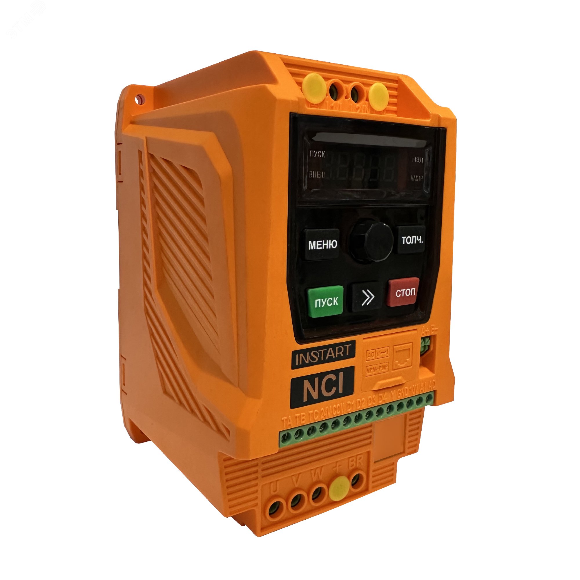 Преобразователь частоты NCI-G4.0/P5.5-4B 4 5.5кВтG/P режим, 9 13АG/P режим, асинхронный/синхронный электродвигатель, встроенная панель сьемная-опция, встроенный тормозной модуль, Modbus RTU, IP20 00112400