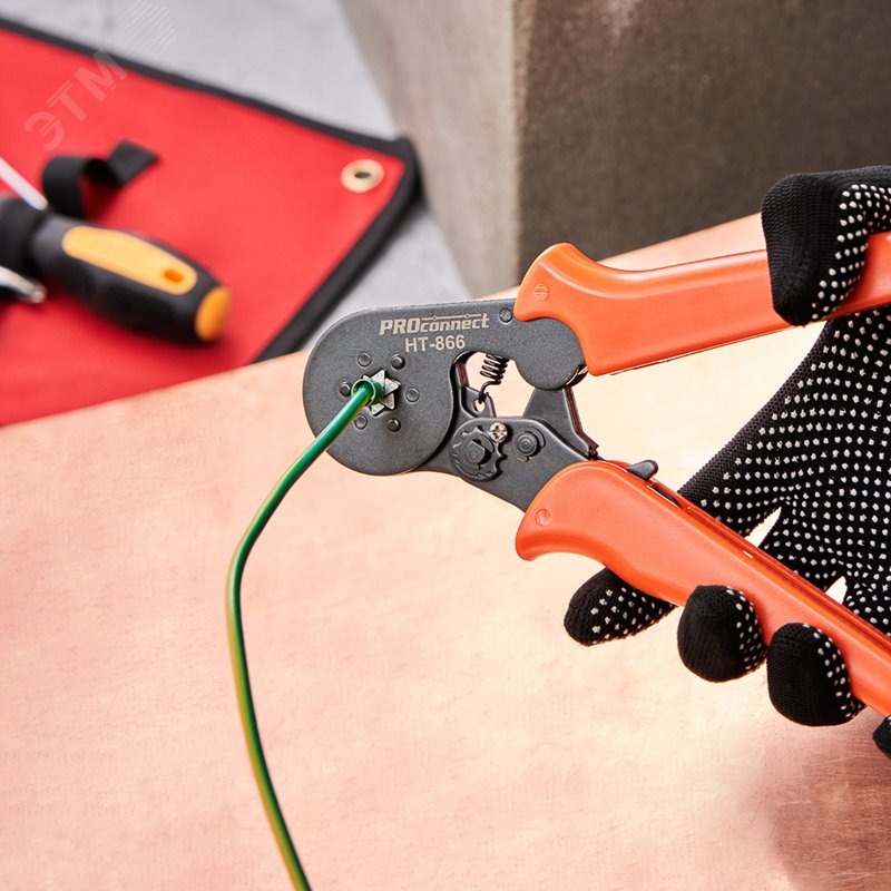 Кримпер PROconnect HT-866 для обжима штыревых наконечников 0.25-6.0 мм? 12-3205-4