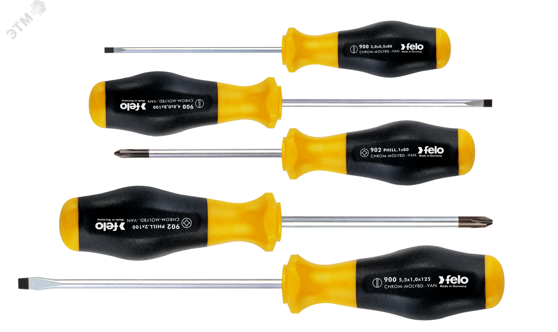 Фото товара Набор отверток SL/PH (5 предметов) Felo 90095248