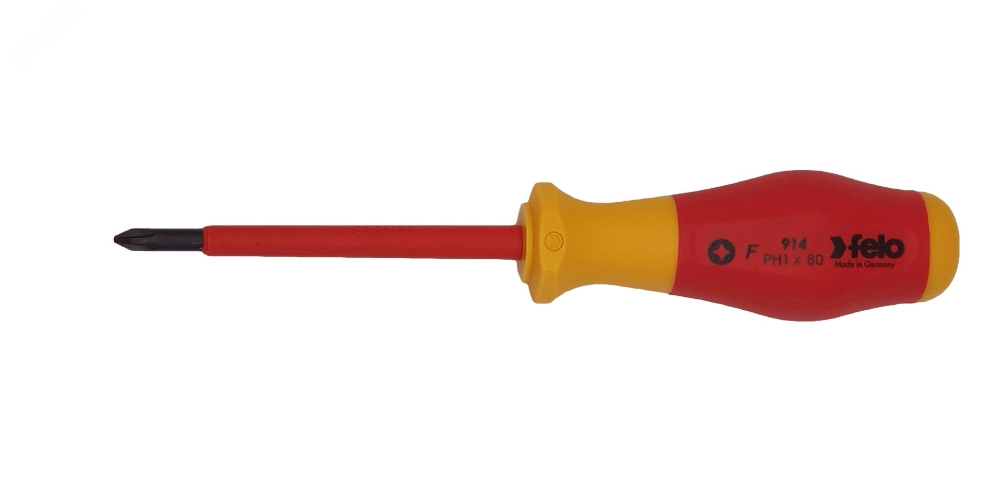 Фото товара Отвертка диэлектрическая крестовая PH1х80 Felo 91410290