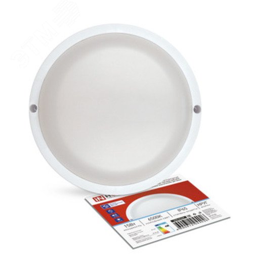 Фото товара Светильник светодиодный герметичный СПП ОАД-1565-КРУГ 15Вт 6500К 1350лм IP65 140ммс оптико-акустическим датчиком 4690612044026