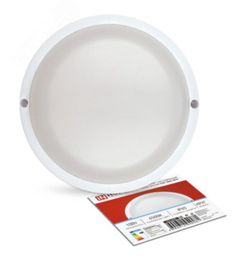 Фото товара Светильник светодиодный герметичный СПП 1065-КРУГ 10Вт 6500К 900Лм IP65 115мм 4690612049281