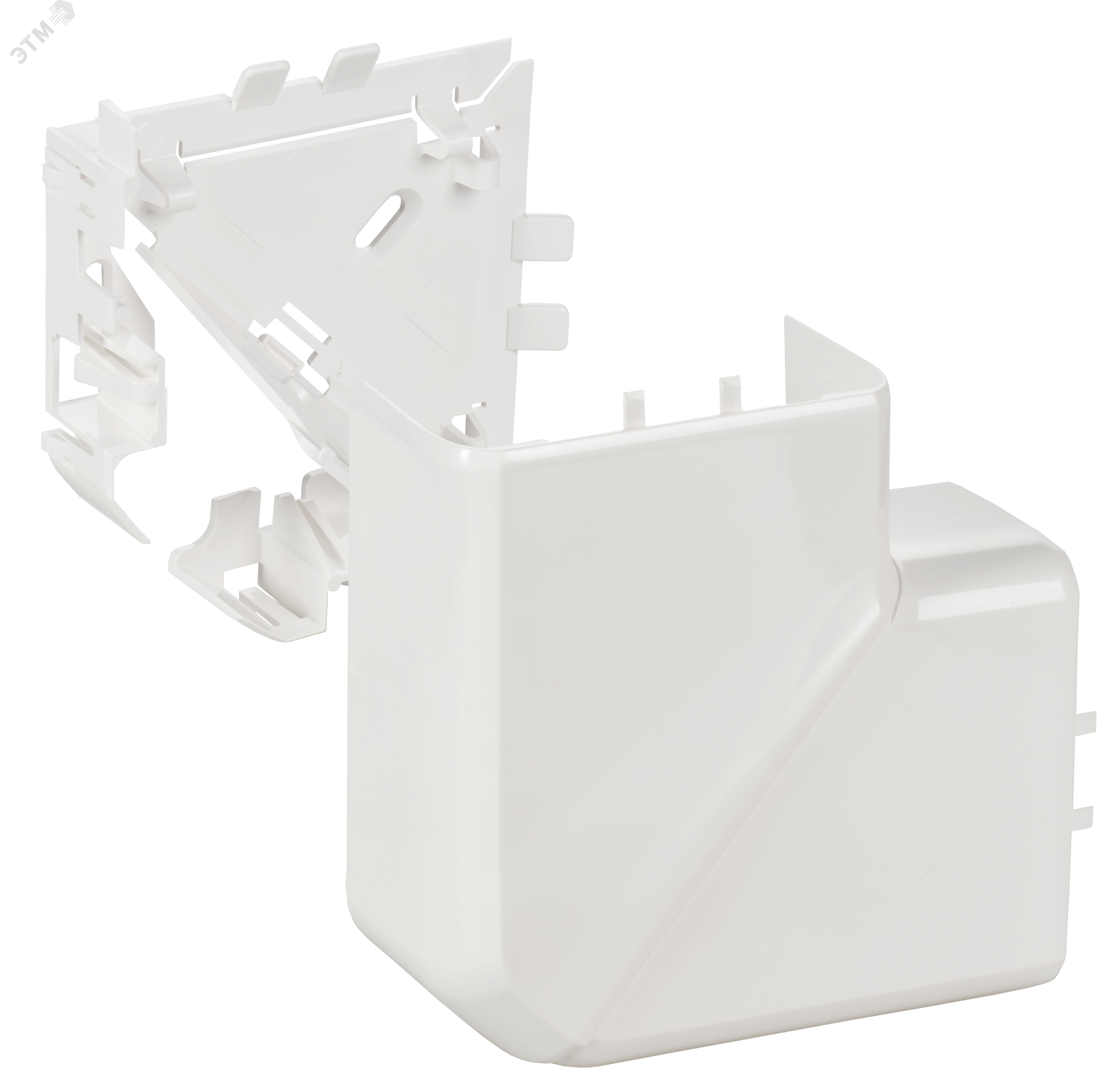 DLP Угол плоский 90град для кабель-канала 105х50мм белый 010786