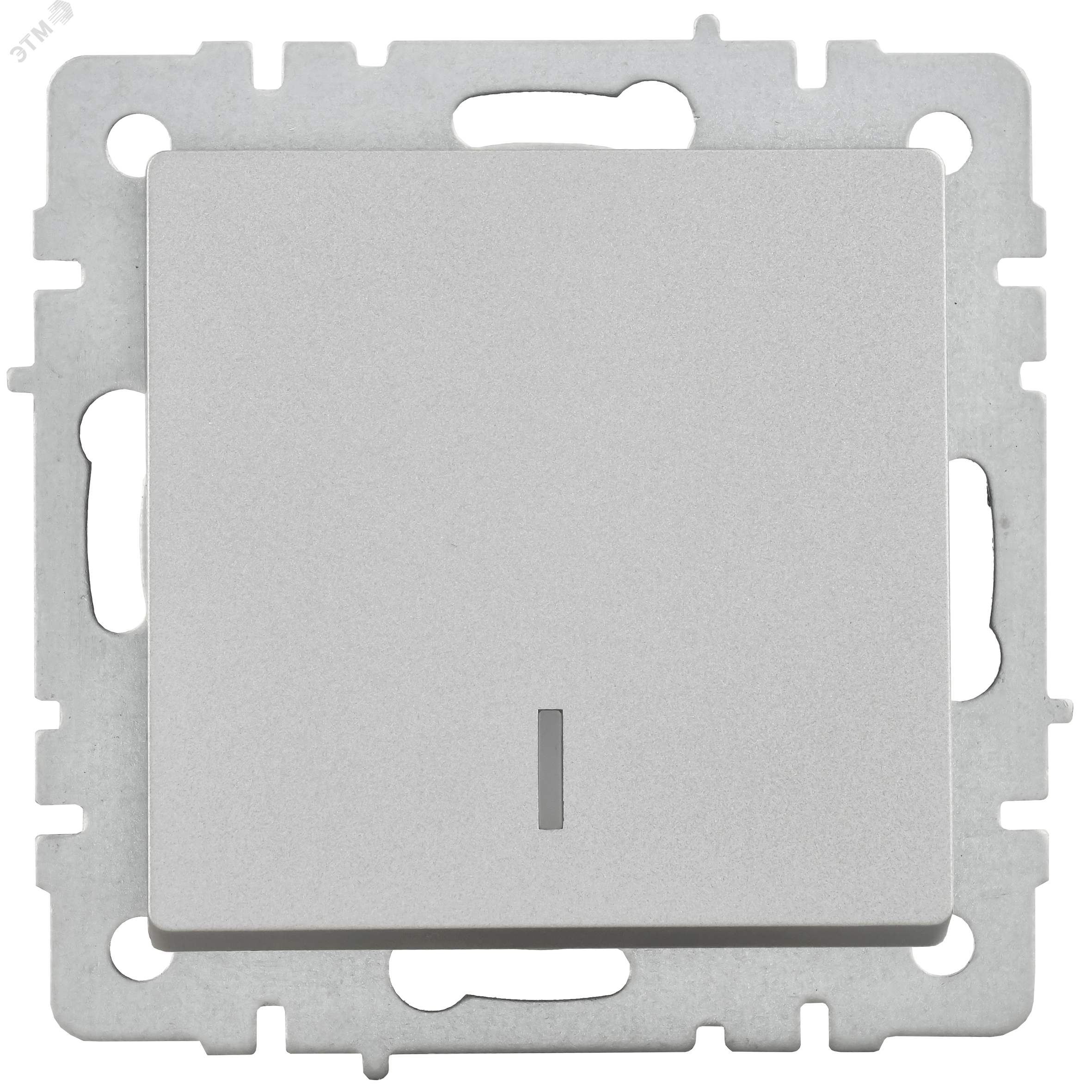 Выключатель 1-кл. СП BRITE ВС10-1-1-БрА 10А с инд. алюм. BR-V10-1-10-K47