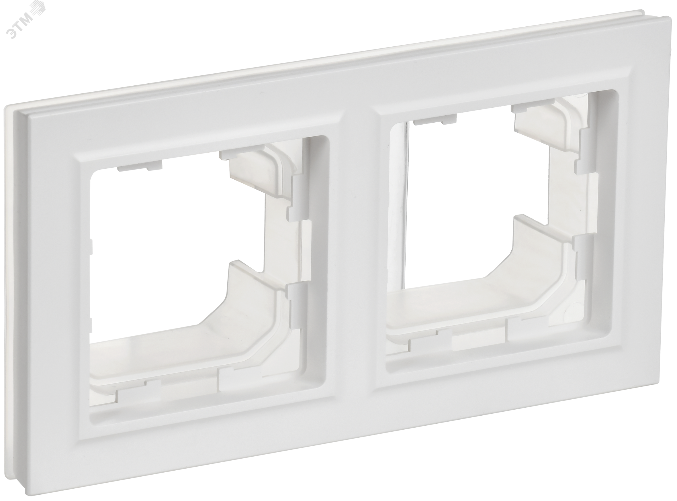 BRITE Рамка 2-местная IP44 РУ-2-БрАБ-44 арктический белый IEK BR-M22-44-K91