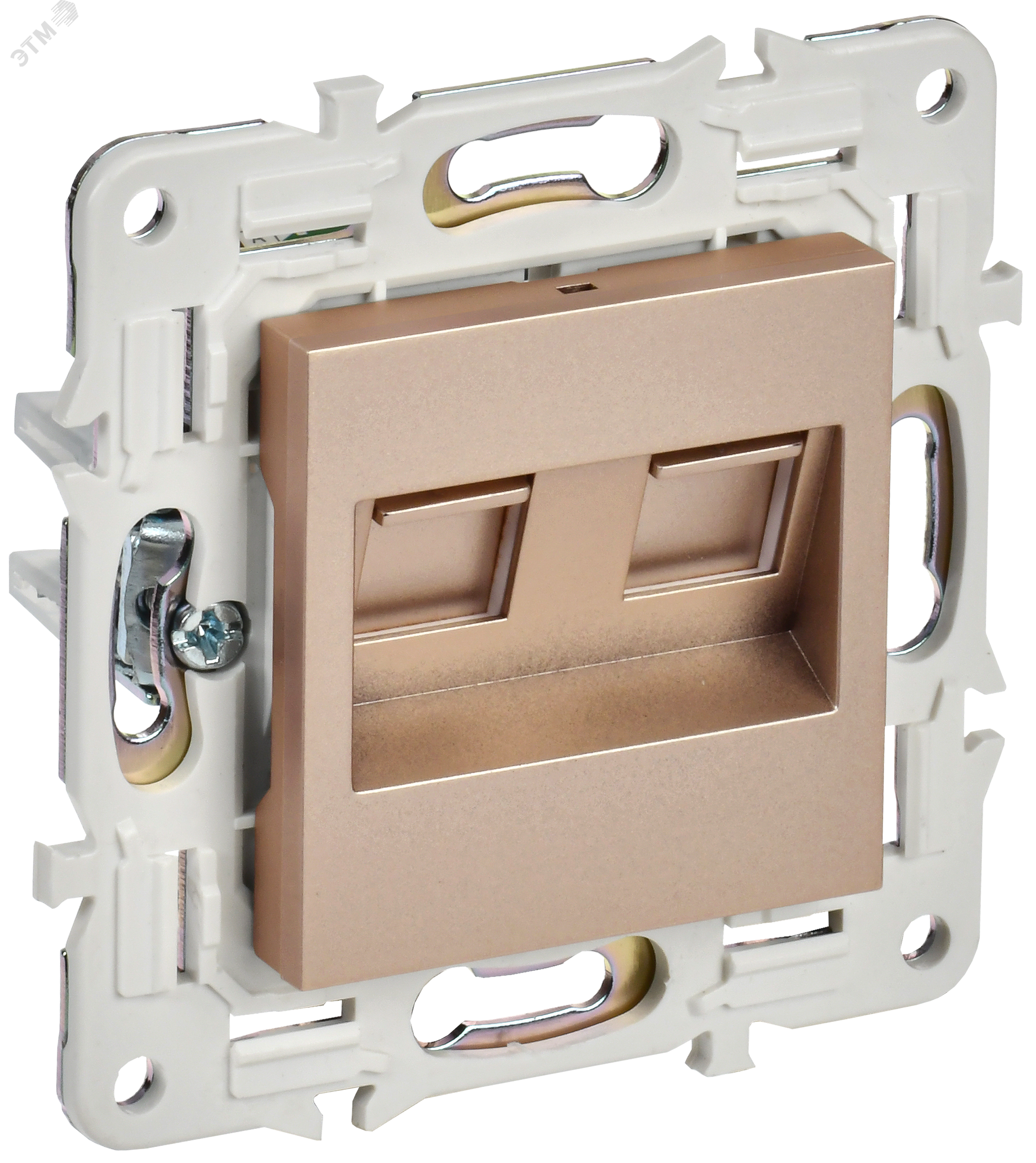 SKANDY Розетка компьютерная двойная RJ45 кат.5E SK-K03Sa песочный IEK SK-K20-1-K98