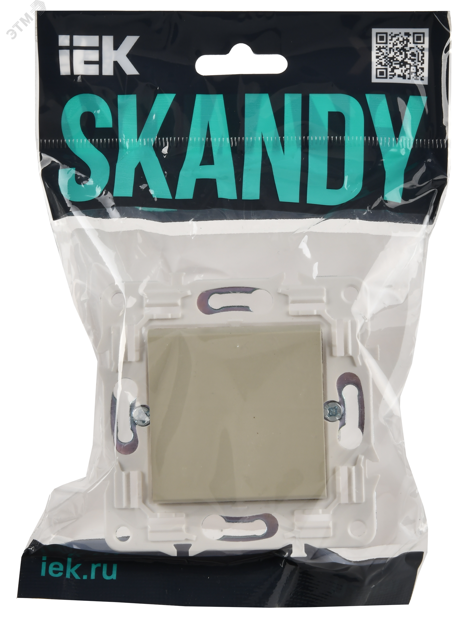 SKANDY Выключатель 1-клавишный проходной 10А SK-V02B бежевый IEK SK-V12-0-10-K10