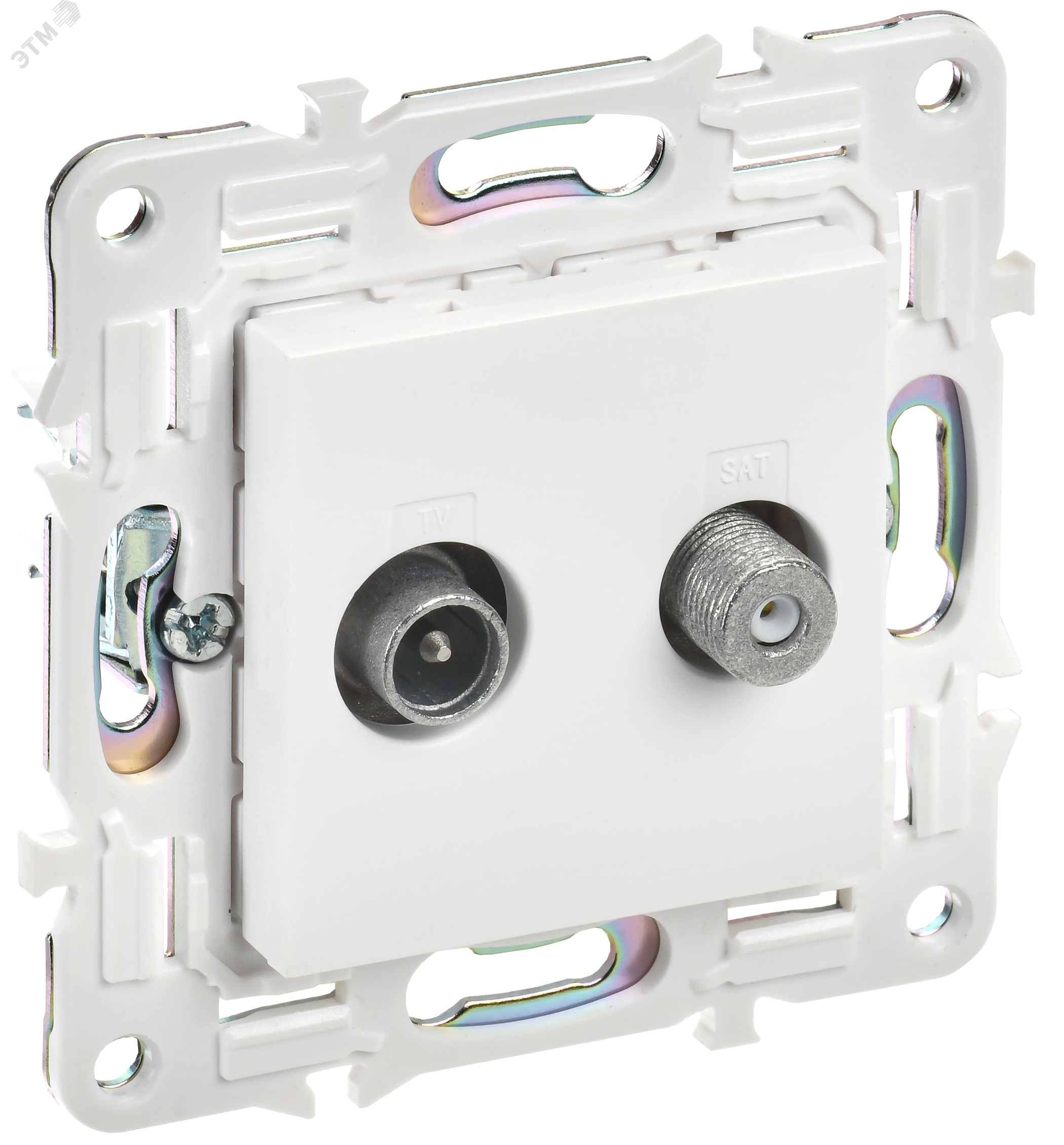 SKANDY Розетка двойная TV+SAT SK-A13W арктический белый IEK SK-AF20-O-K01