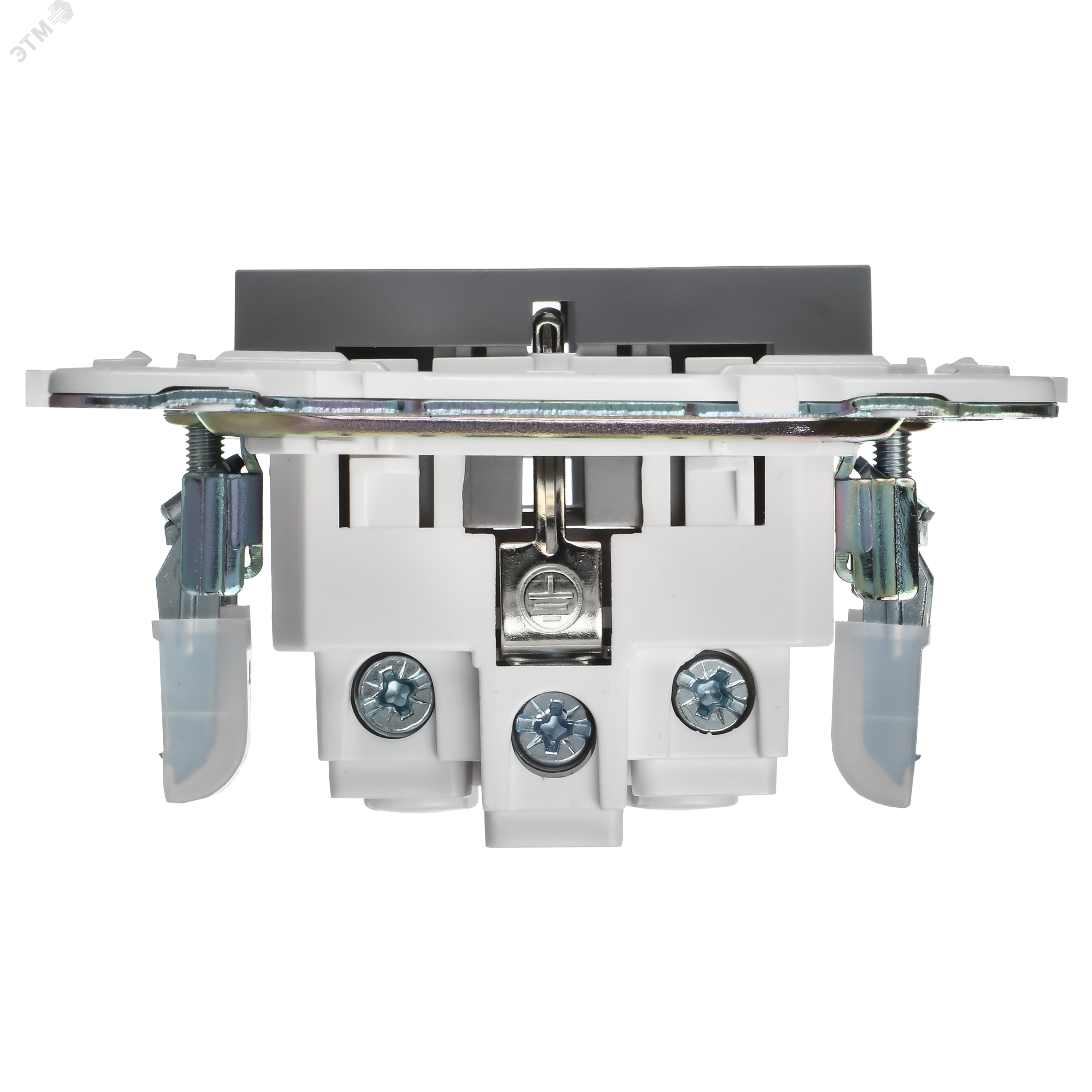 SKANDY Розетка с заземлением с защитными шторками 16А SK-R04Gr серый IEK SK-R14-16-K03