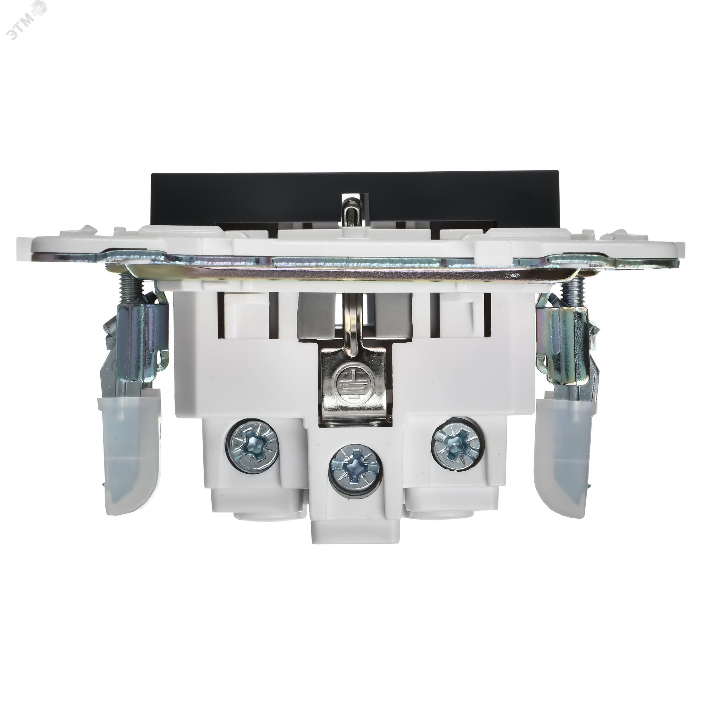 SKANDY Розетка с заземлением с защитными шторками 16А SK-R04G графит IEK SK-R14-16-K53