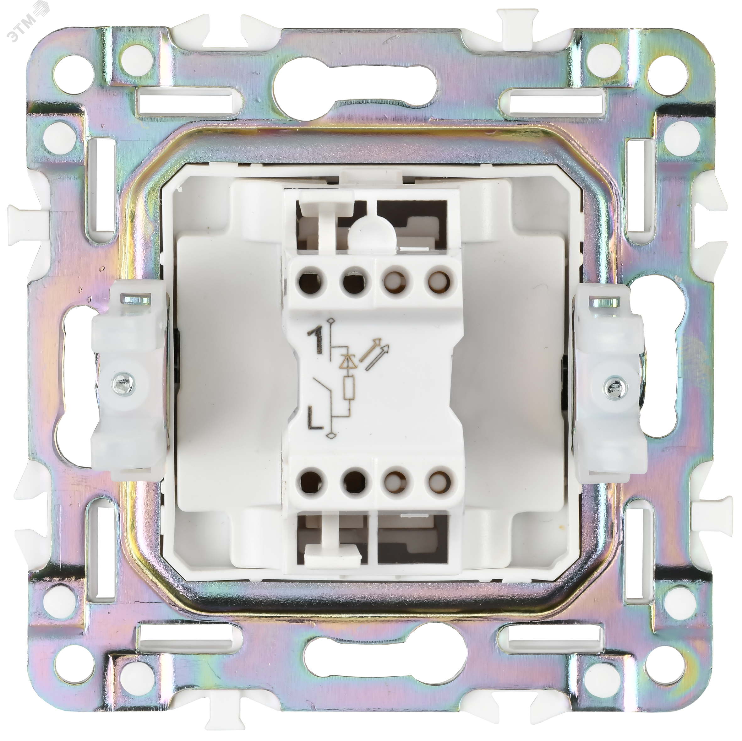 SKANDY Выключатель 1-клавишный с индикацией 10А SK-V07Gr серый IEK SK-V10-1-10-K03