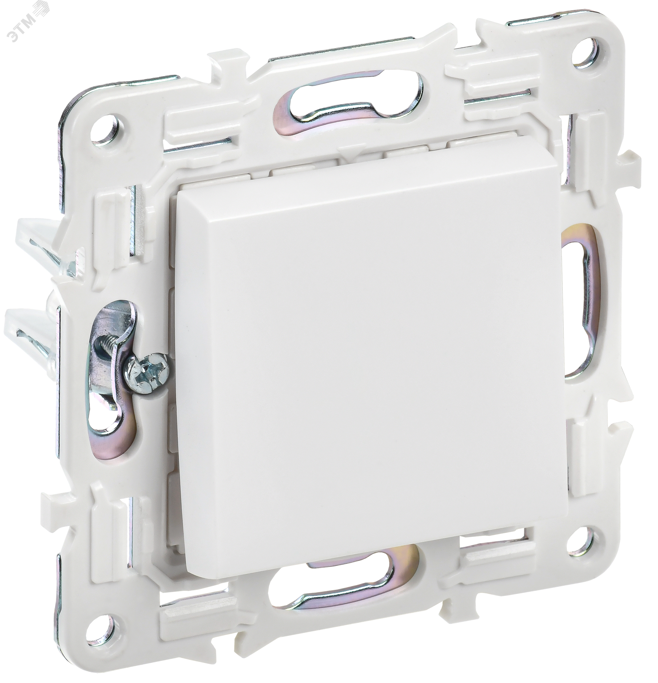 SKANDY Выключатель 1-клавишный кнопочный 10А SK-V14W арктический белый IEK SK-V17-0-10-K01