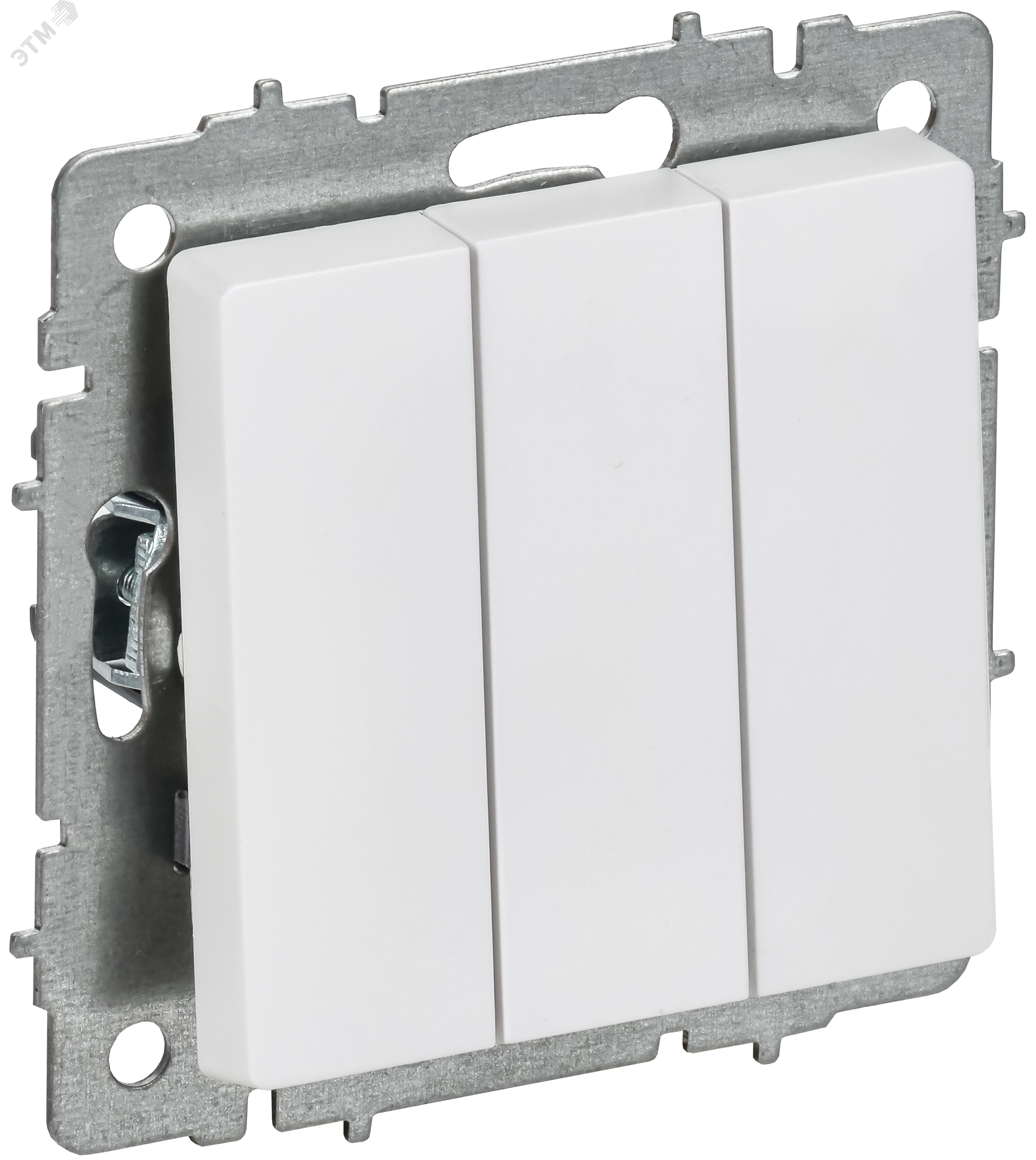 BRITE Выключатель 3-клавишный 10А ВС10-3-0-БрАБ арктический белый IEK BR-V30-0-10-K91