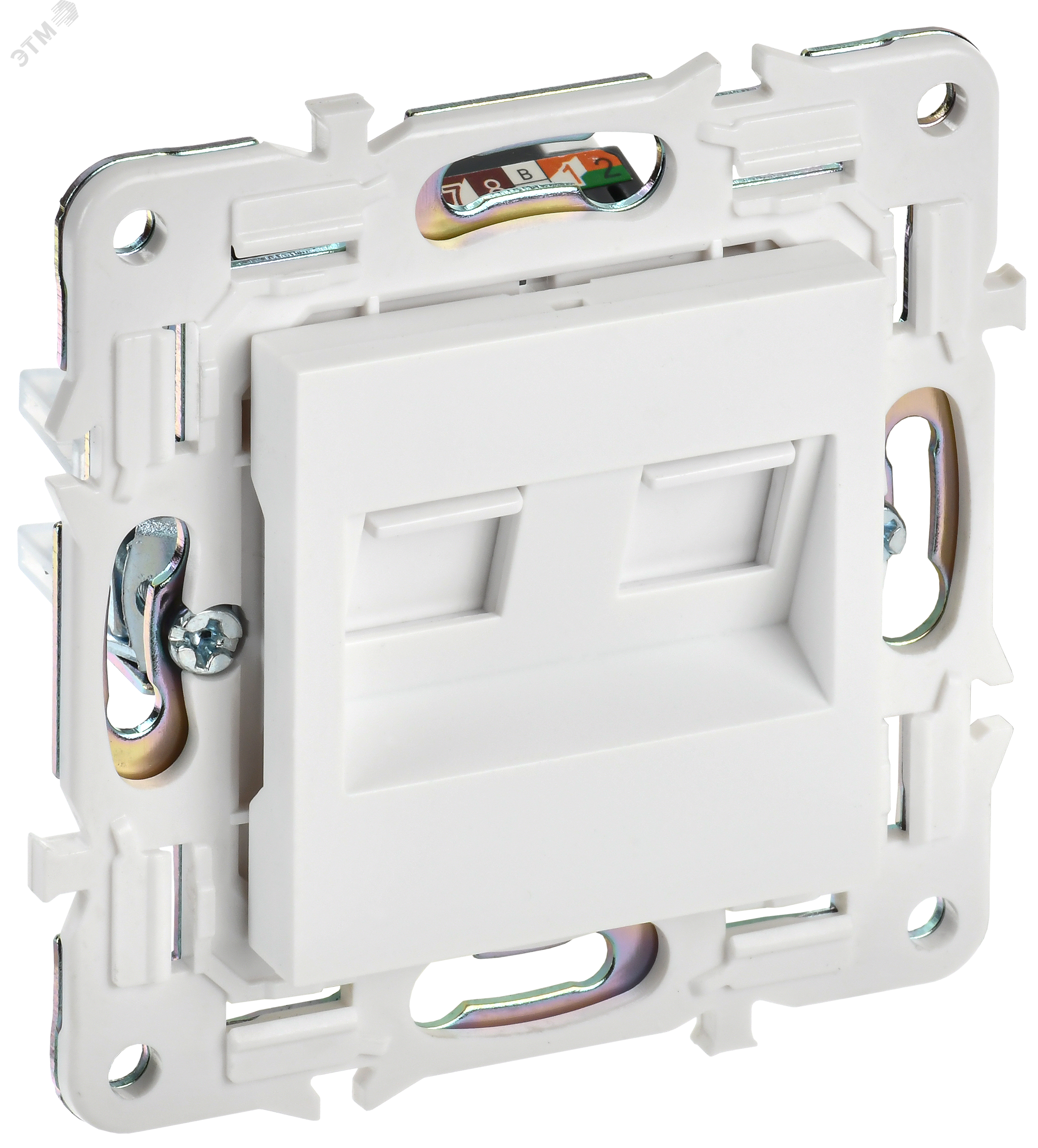 SKANDY Розетка компьютерная двойная RJ45 кат.5E SK-K03W арктический белый IEK SK-K20-1-K01