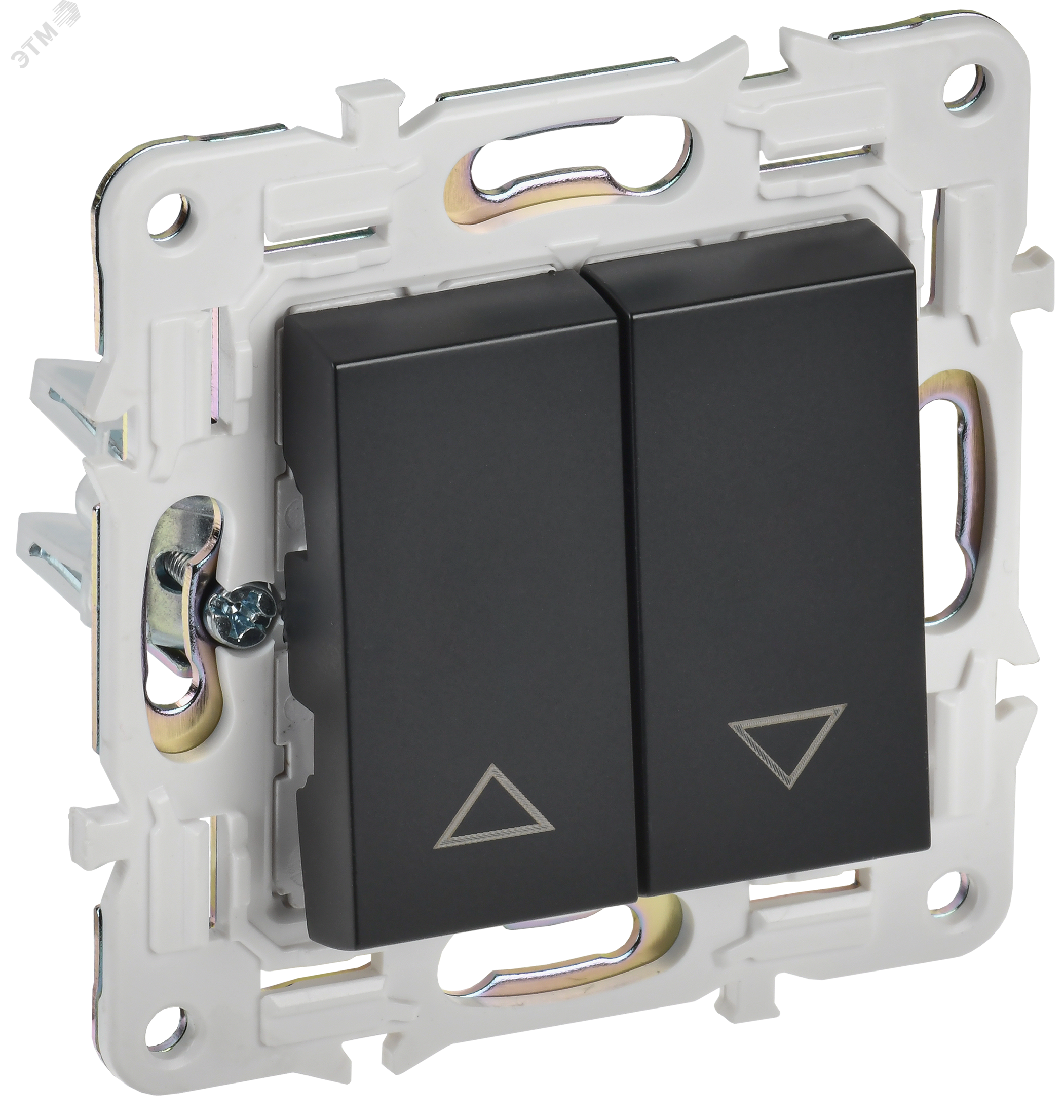 SKANDY Выключатель жалюзи 10А SK-V12Bl черный IEK SK-V15-0-10-K02