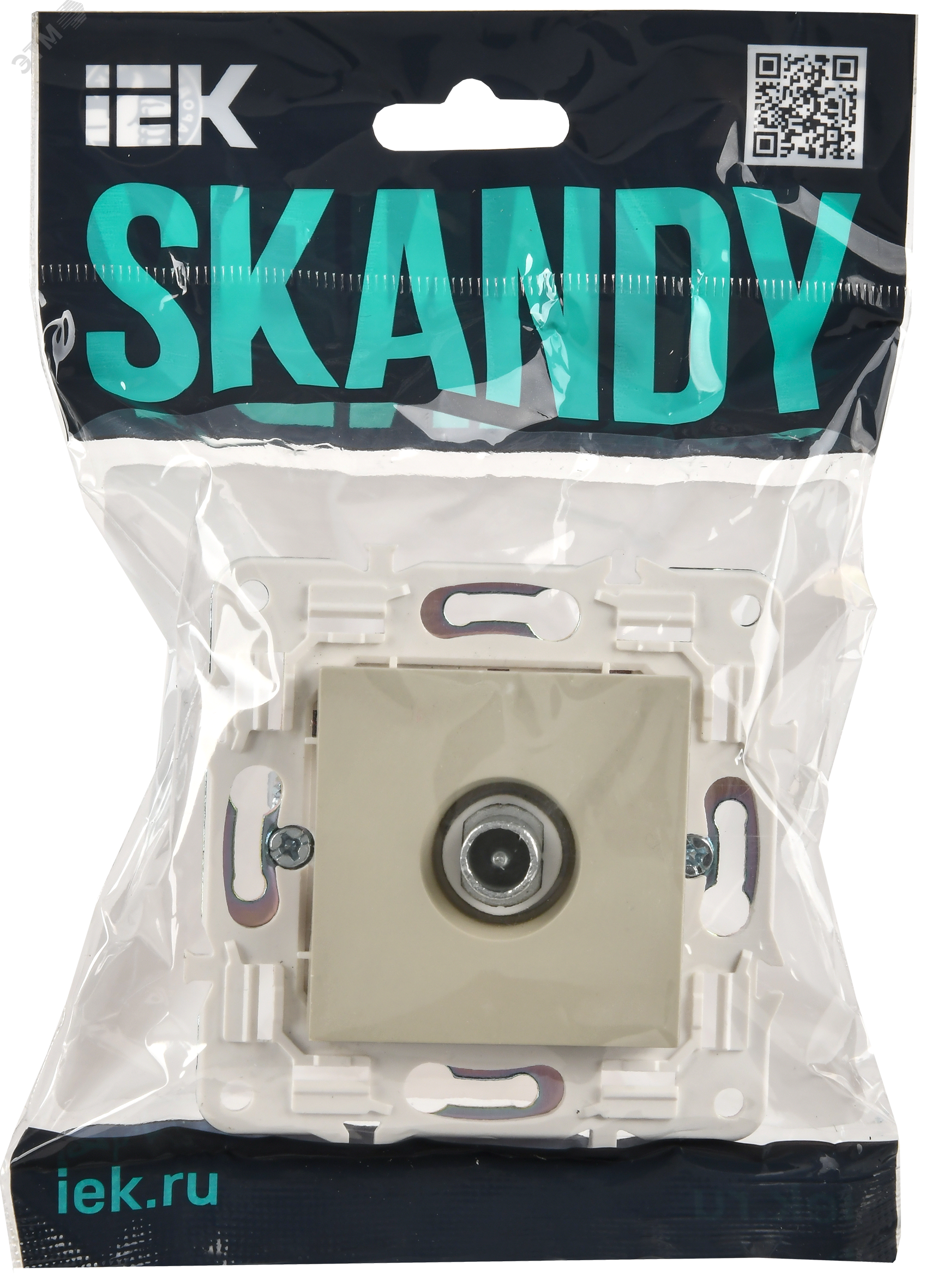SKANDY Розетка TV проходная SK-A17B бежевый IEK SK-A10-P-K10