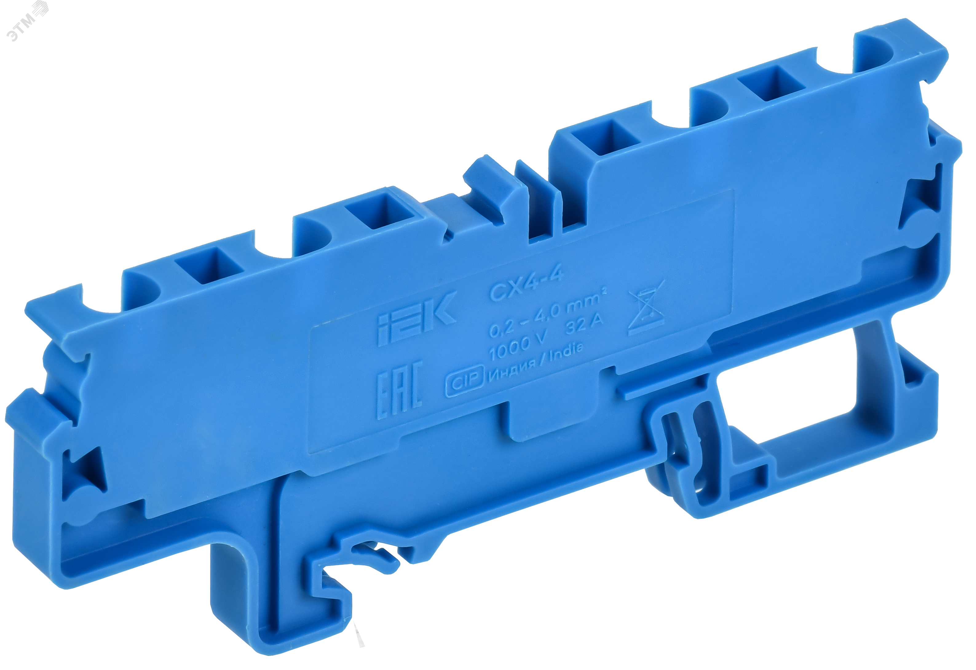 Фото товара ARMAFIX Клемма пружинная CX4-4 BU 4мм2 четырехконтактная синяя IEK AF-CT40-00-4-K07-004