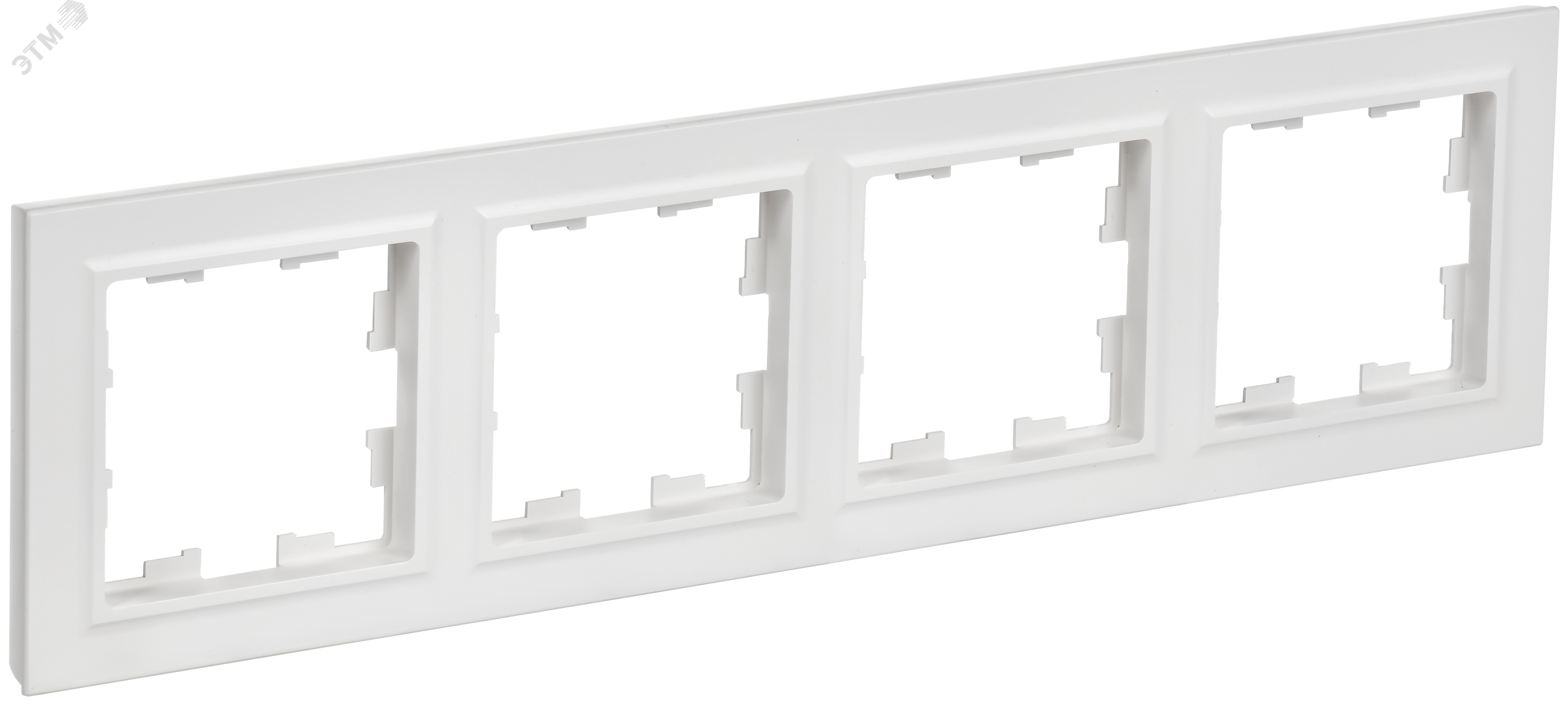 BRITE Рамка 4-местная РУ-4-БрАБ арктический белый IEK BR-M42-K91