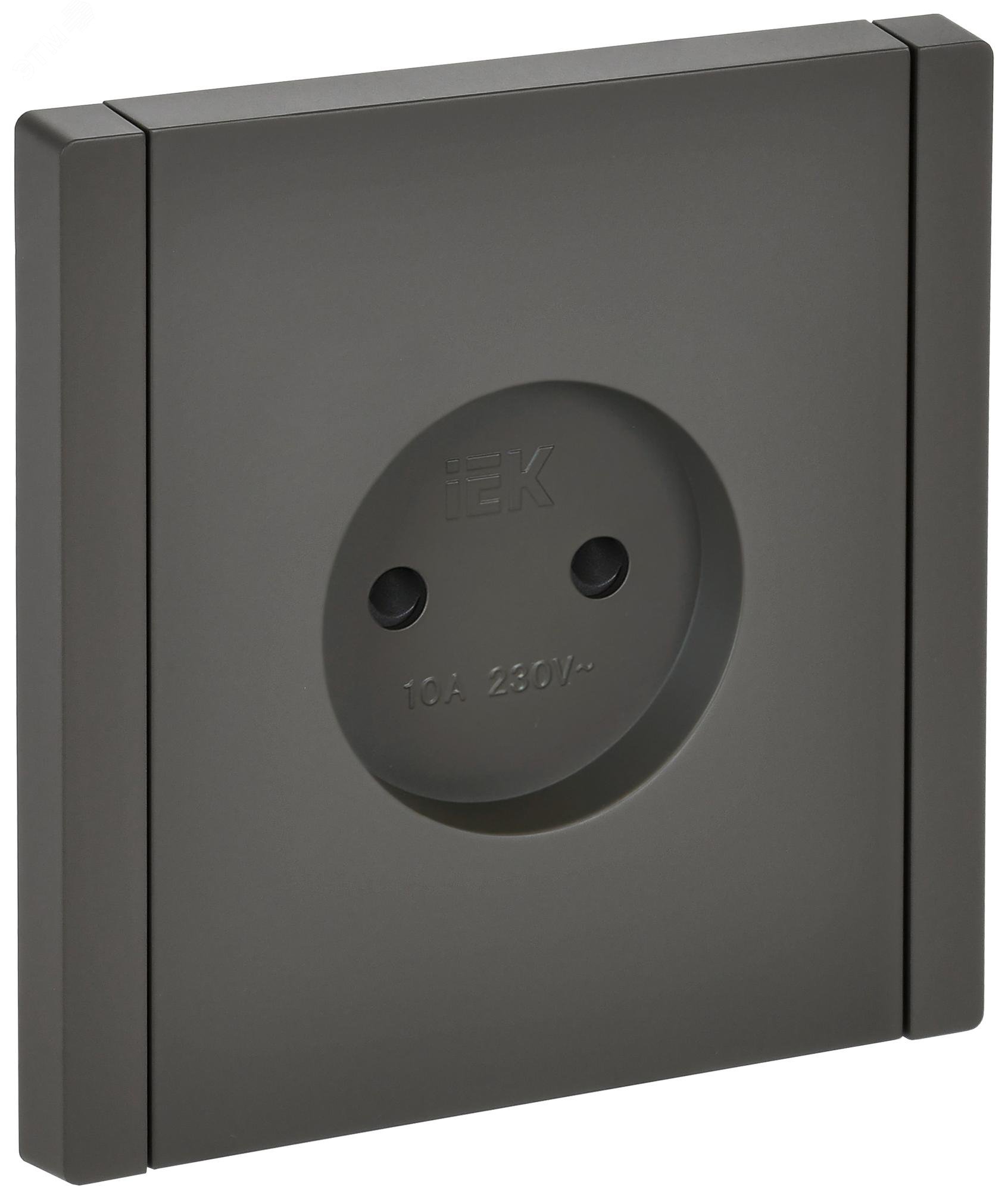 FORTE&PIANO Розетка 1-местная без заземления с защитными шторками винтовое крепление 10А FP317 серый IEK FP-R13-10-K03