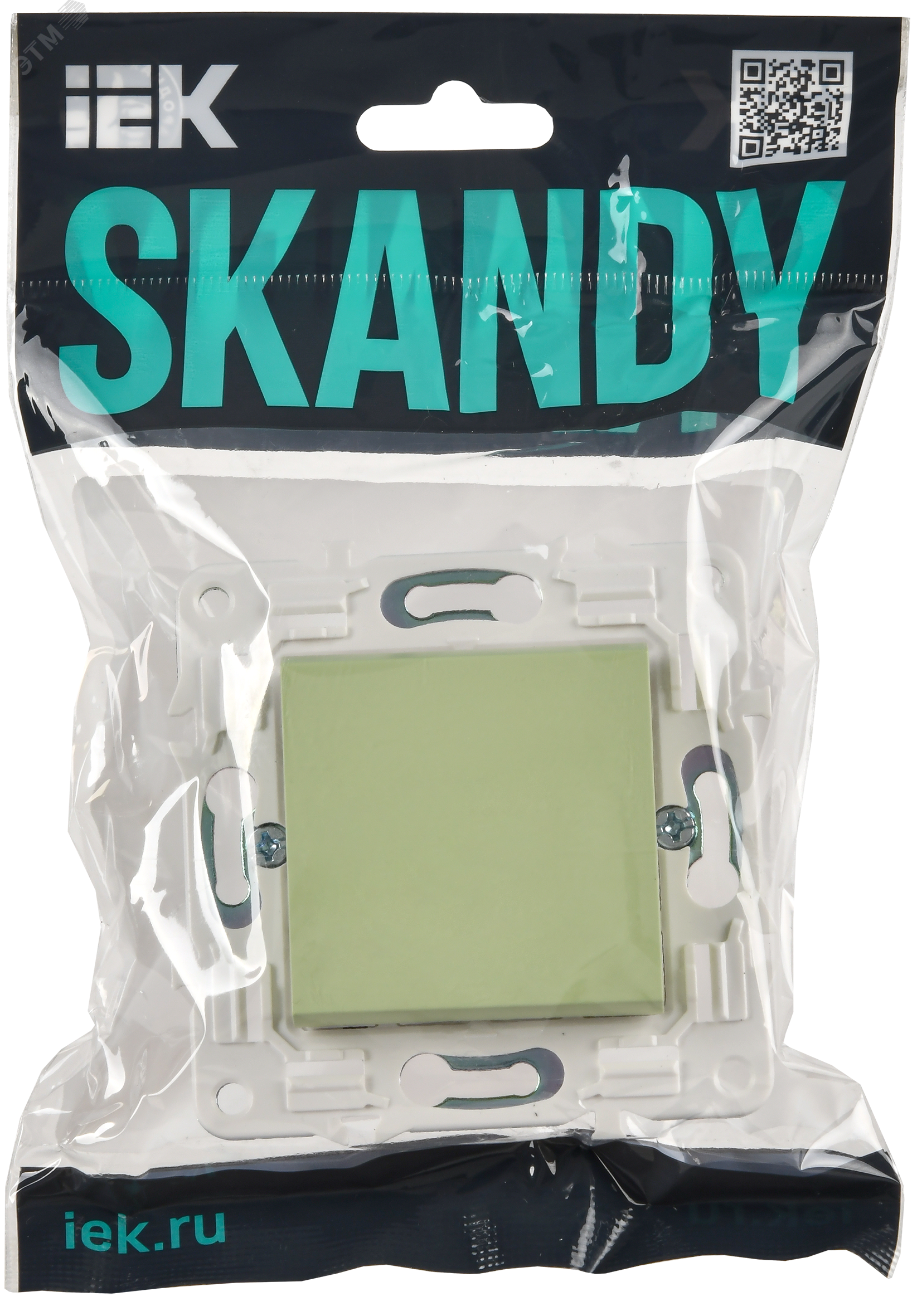 SKANDY Выключатель 1-клавишный проходной 10А SK-V02G мятный IEK SK-V12-0-10-K06