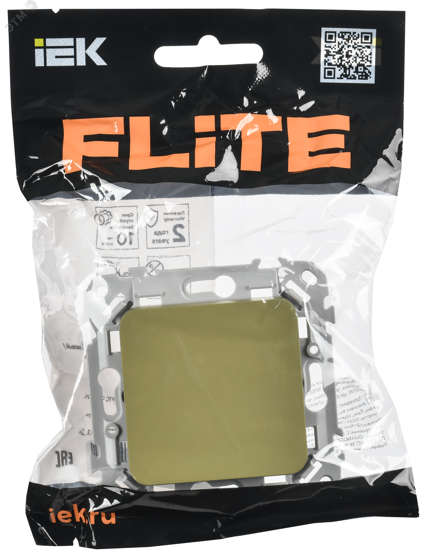 FLITE Выключатель 1-клавишный 10А ВС11-1-0-ФлО оливковый IEK FI-V10-0-10-1-K26