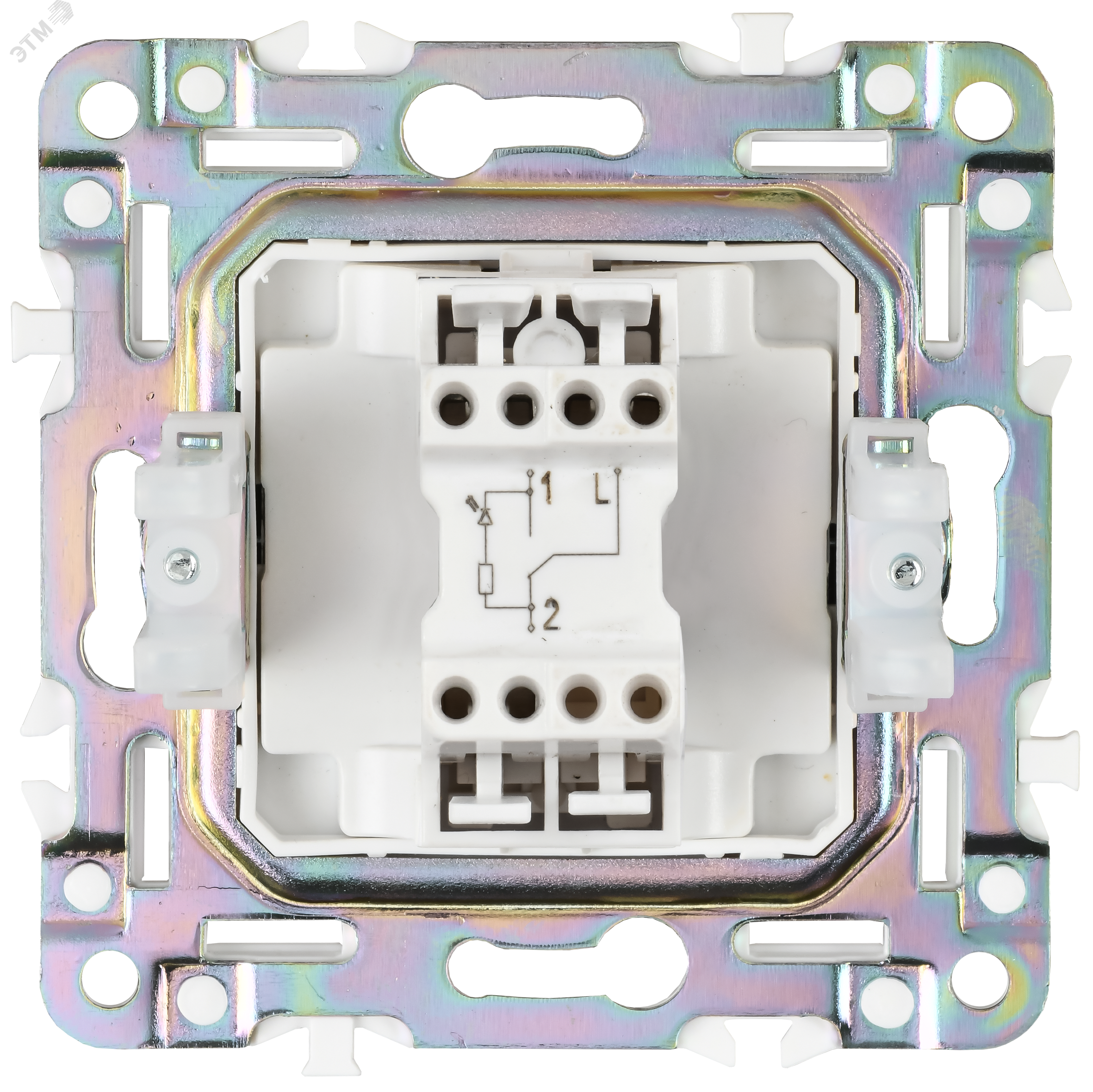 SKANDY Выключатель 1-клавишный проходной с индикацией 10А SK-V08Gr серый IEK SK-V12-1-10-K03