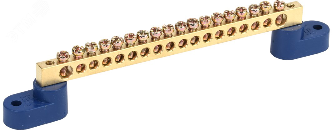 Фото товара Шина N "ноль" на двух угловых изол ШНИ-6х9-18-У2-С YNN10-69-18C2-K07