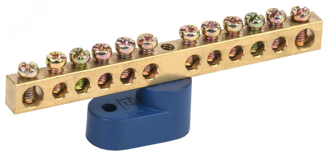 Шина N "ноль" на одном угловом изол ШНИ-6х9-12-У1-С YNN10-69-12C1-K07