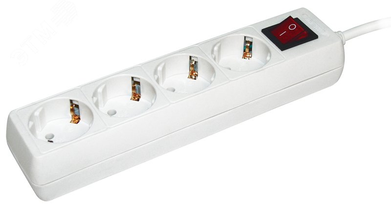 Удлинитель 4х3м с заземл. 16А IP20 У04К 2P+PE 250В ПВС 3х1 с выкл. WYP10-16-04-03-ZK-N